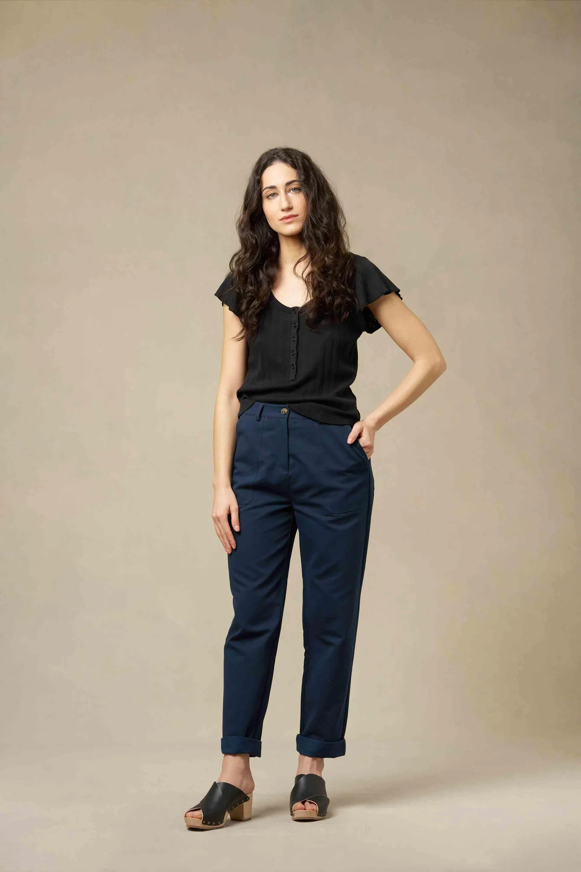 RYLESA PANTS - NAVY