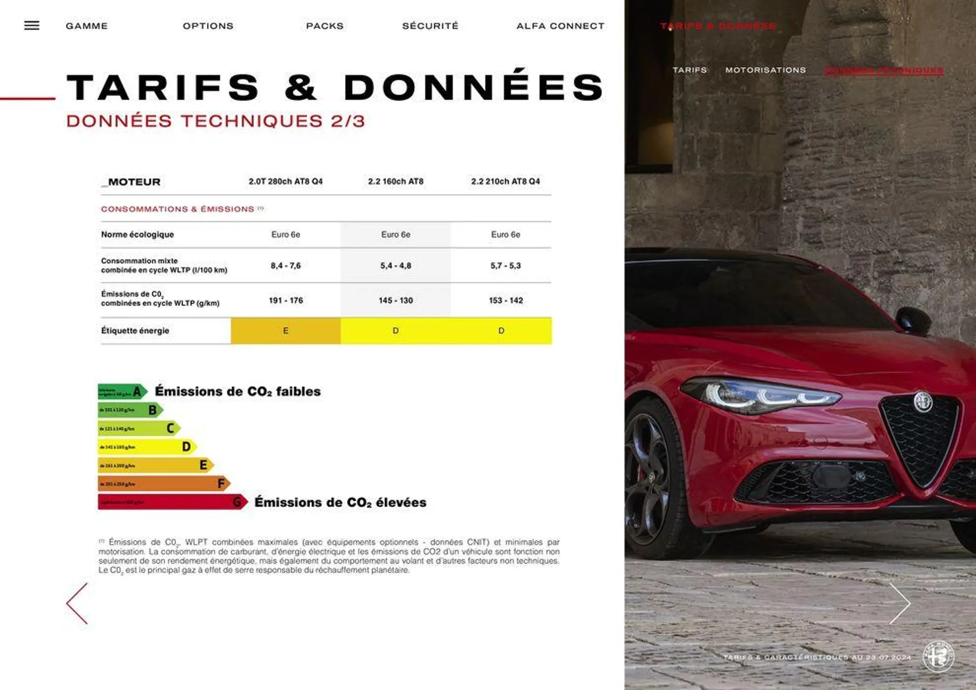 Alfa Romeo GIULIA du 7 août au 7 août 2025 - Catalogue page 20