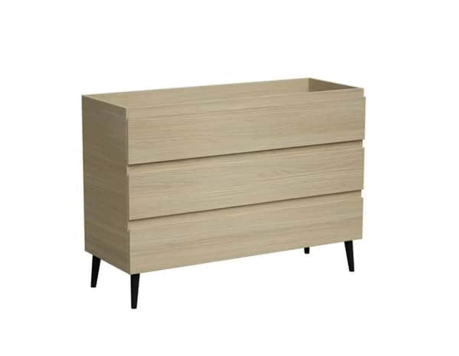 Meuble sous vasque a poser decor scandinave "style" l.120 x h.86 x p.45 cm