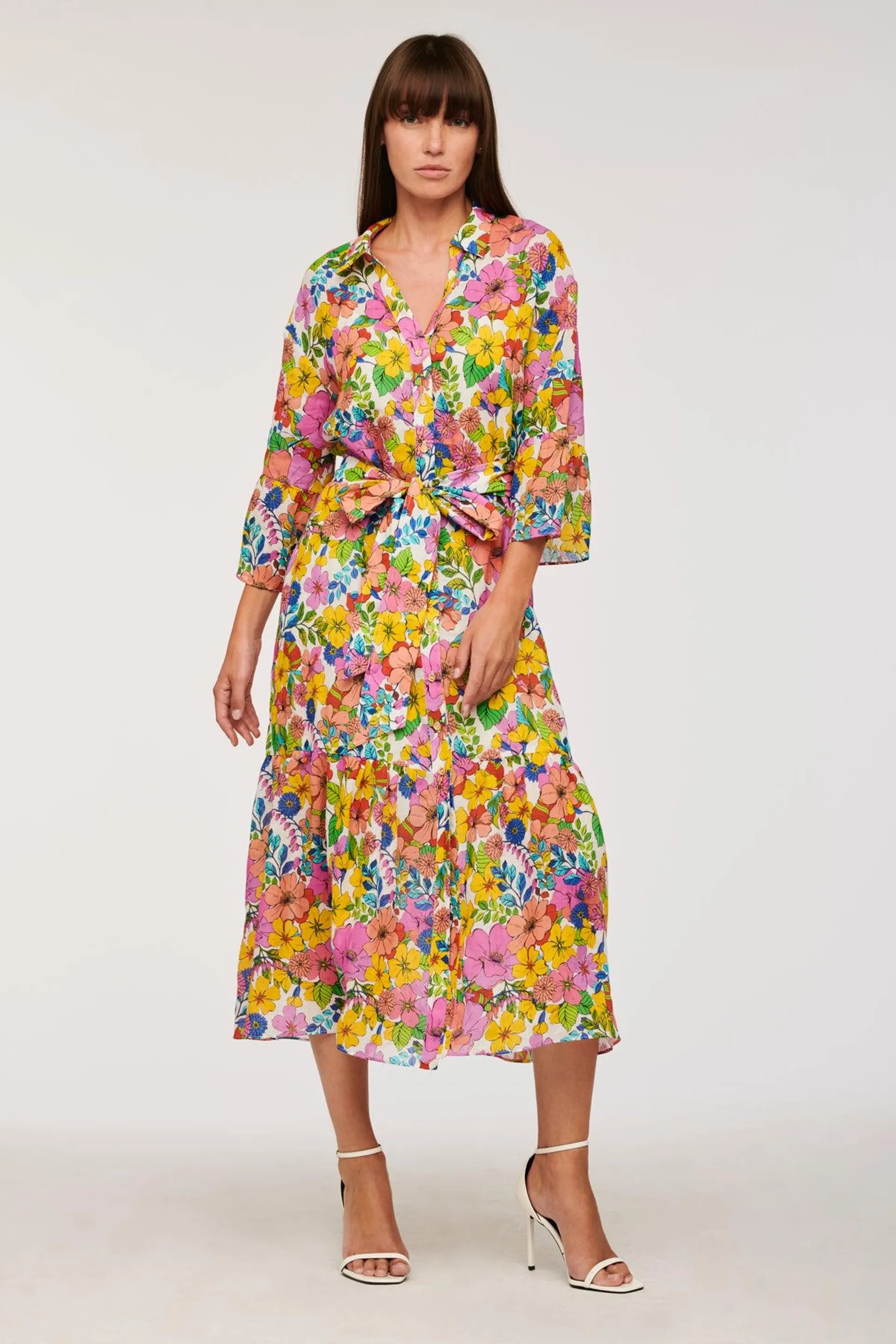 Robe longue imprimée à fleurs