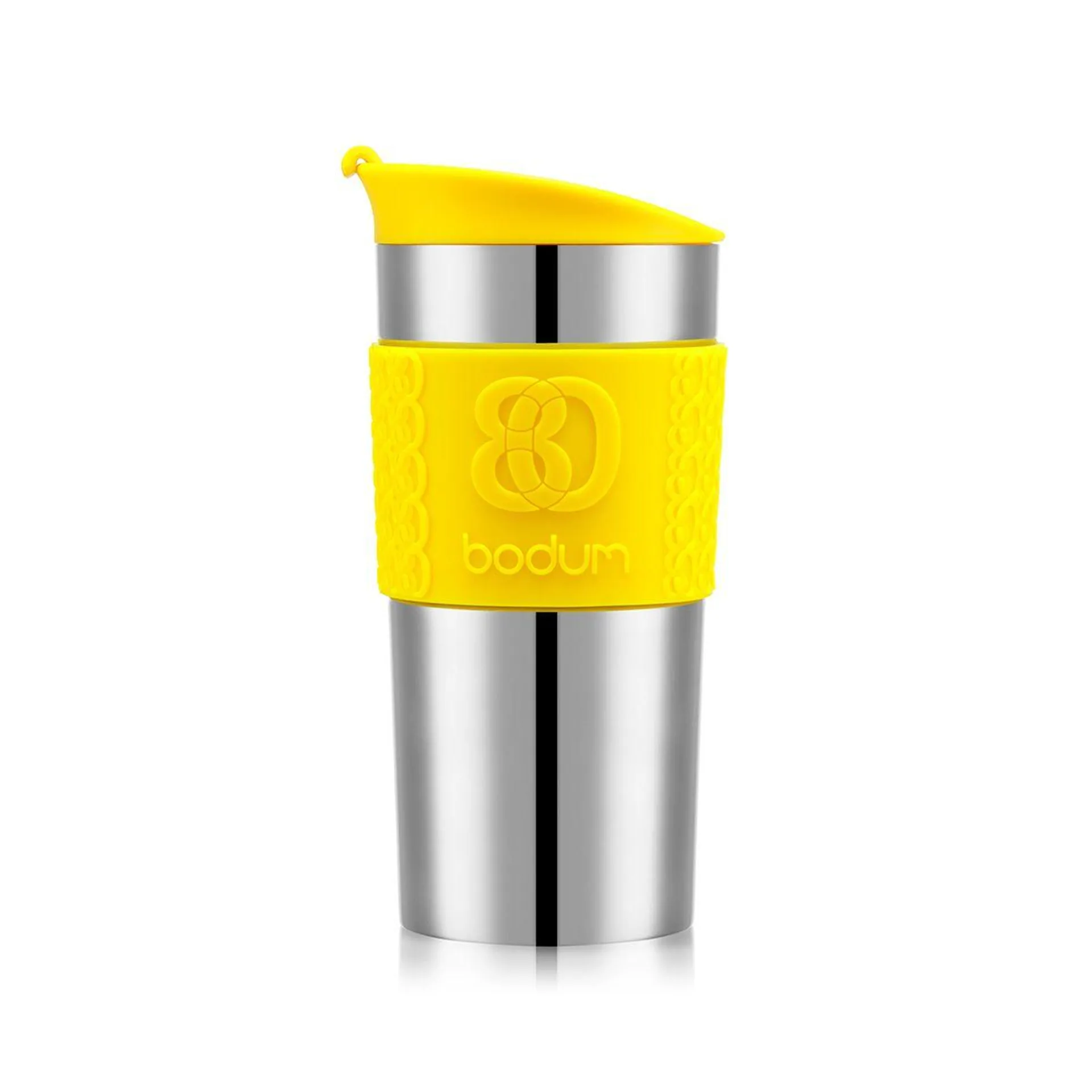 Mug de voyage isotherme en inox double paroi, couvercle à clapet, 0.35 l