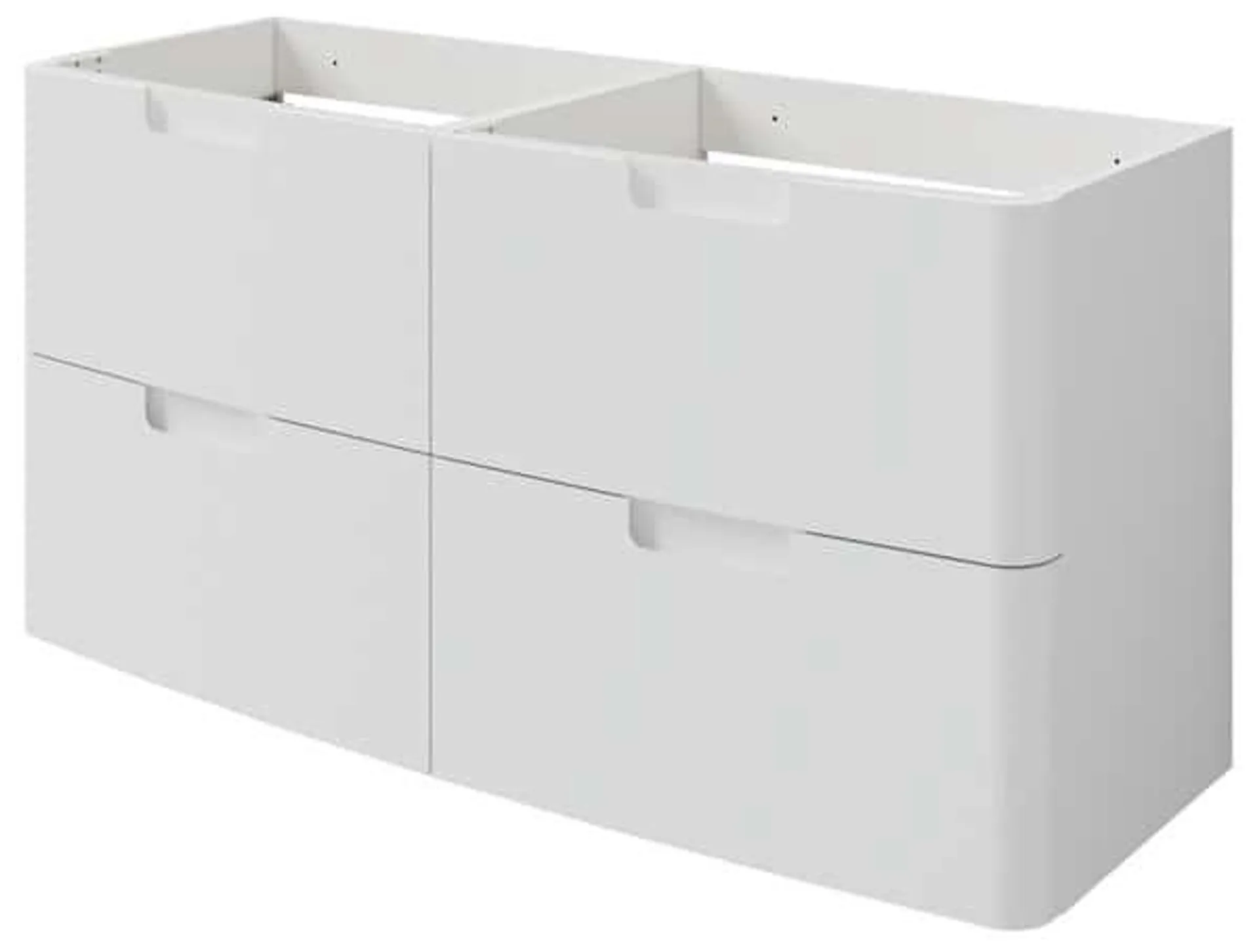 Meuble sous vasque double Blanc 4 tiroirs " Himalia" L. 120 x H. 60 x P. 45cm - GoodHome