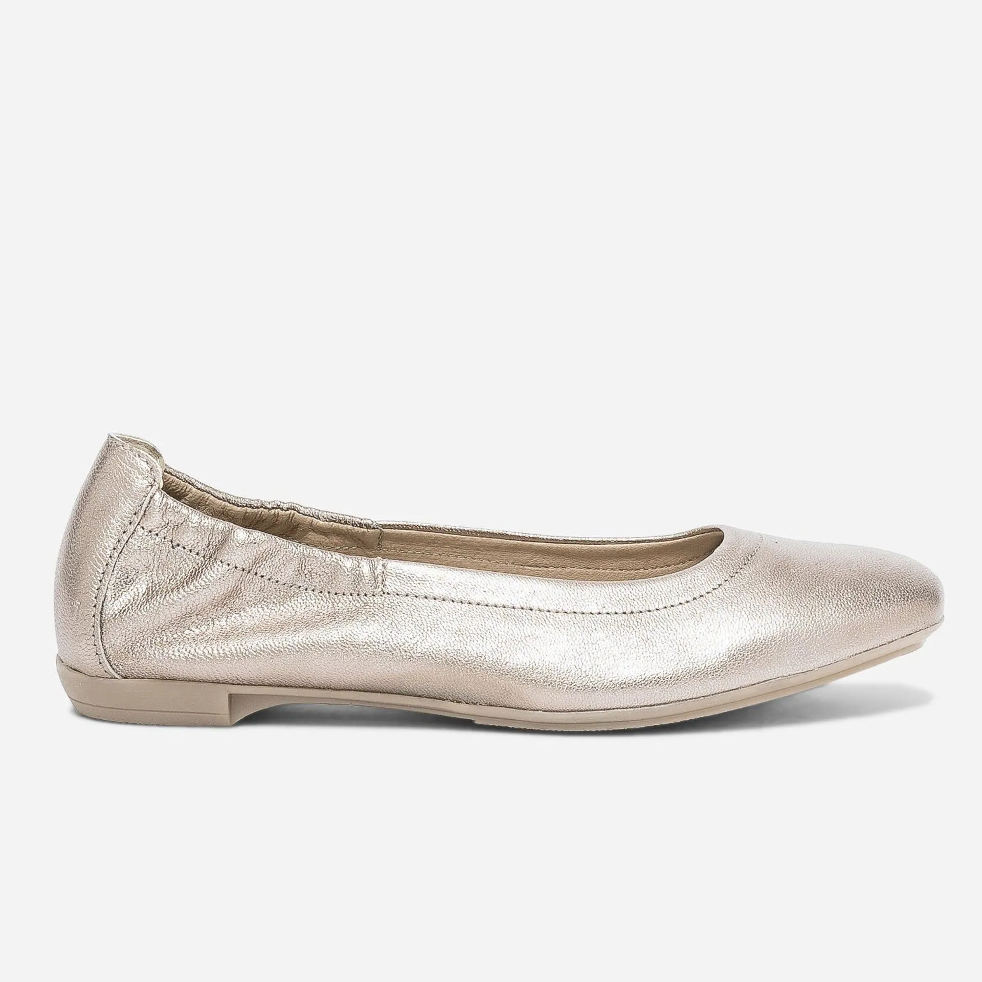 Ballerine dorée en cuir