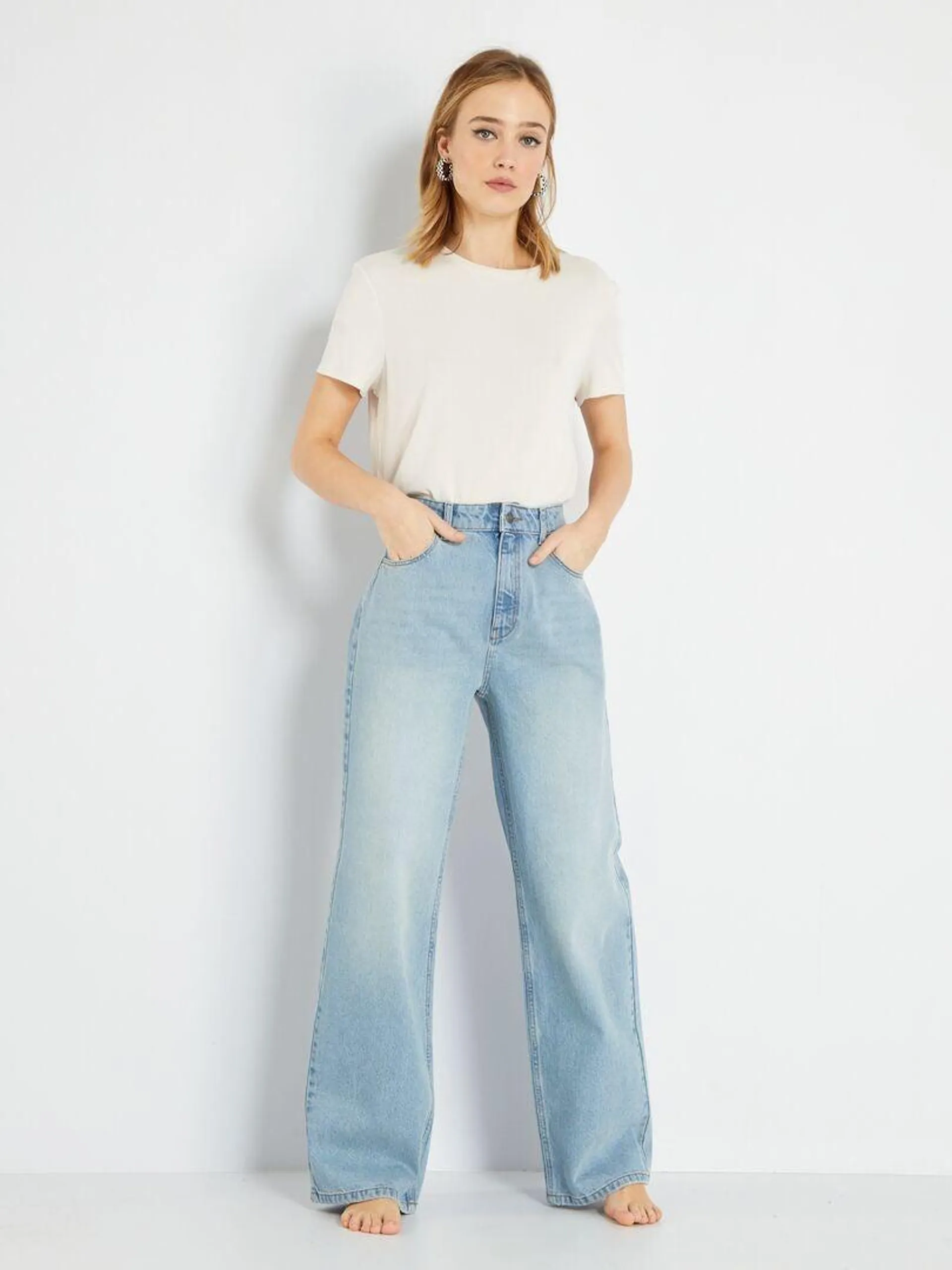 Jean wide leg - L30 - Triple stone