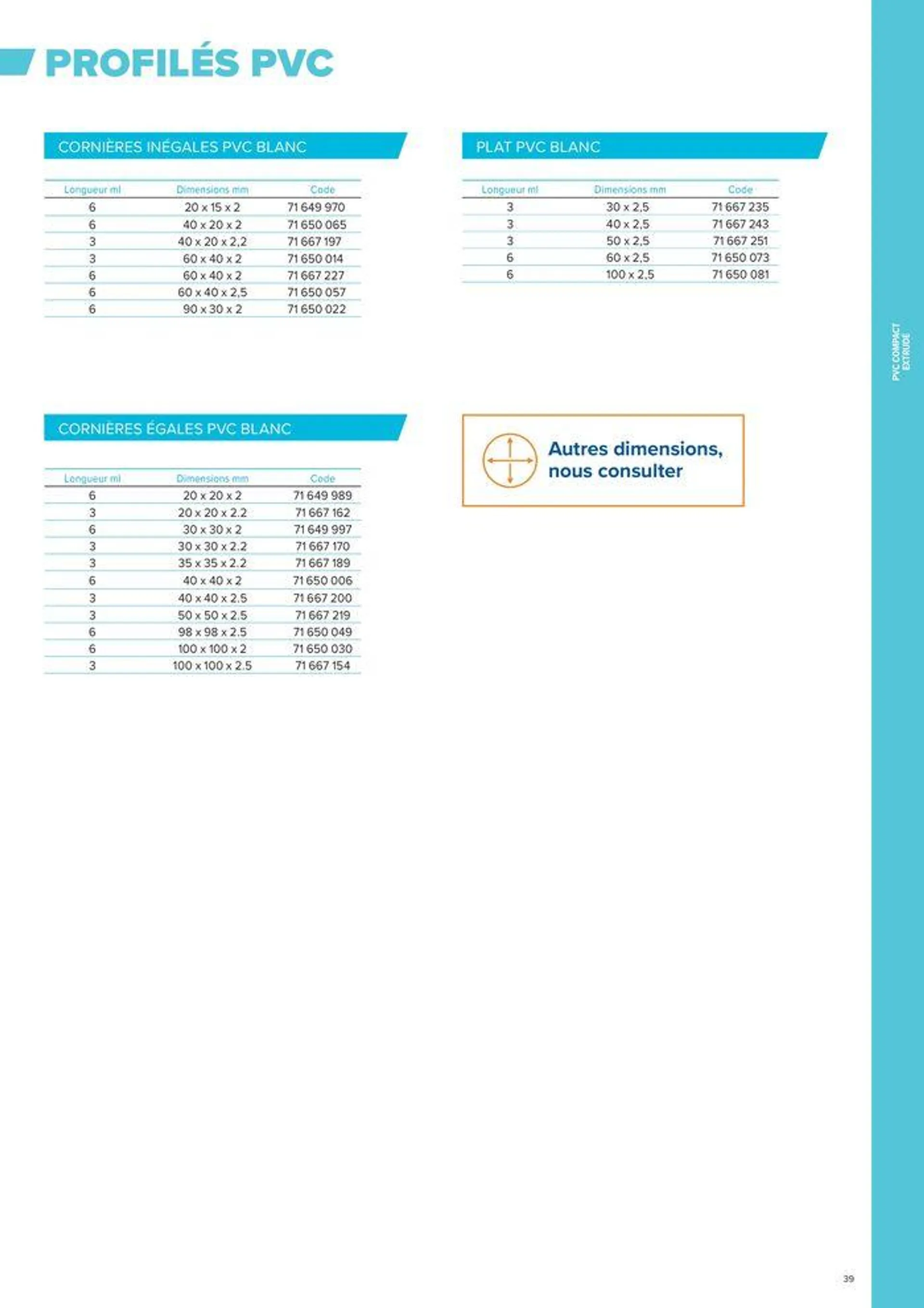 PLASTIQUES INDUSTRIELS du 13 mars au 31 décembre 2024 - Catalogue page 39