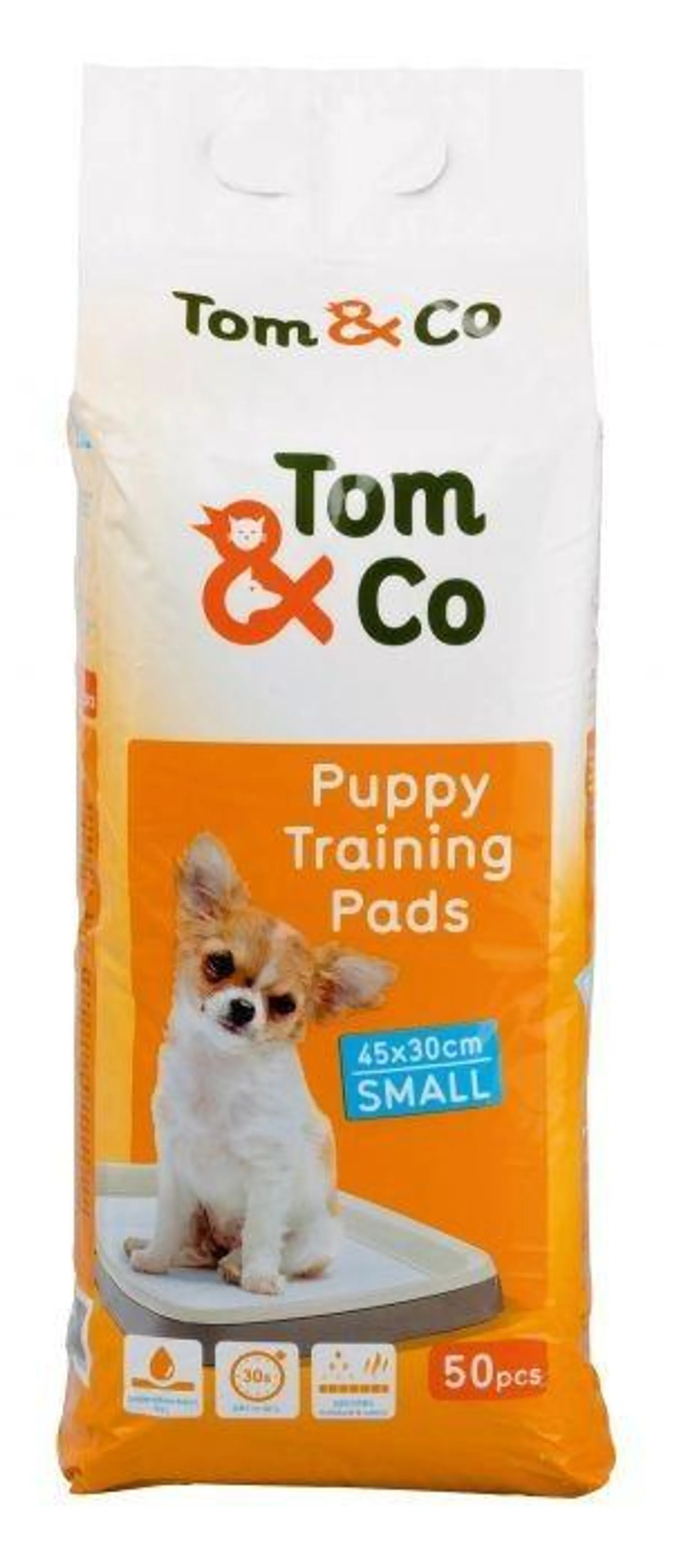 Tom&co puppy training pads 50pcs small 45x30cm