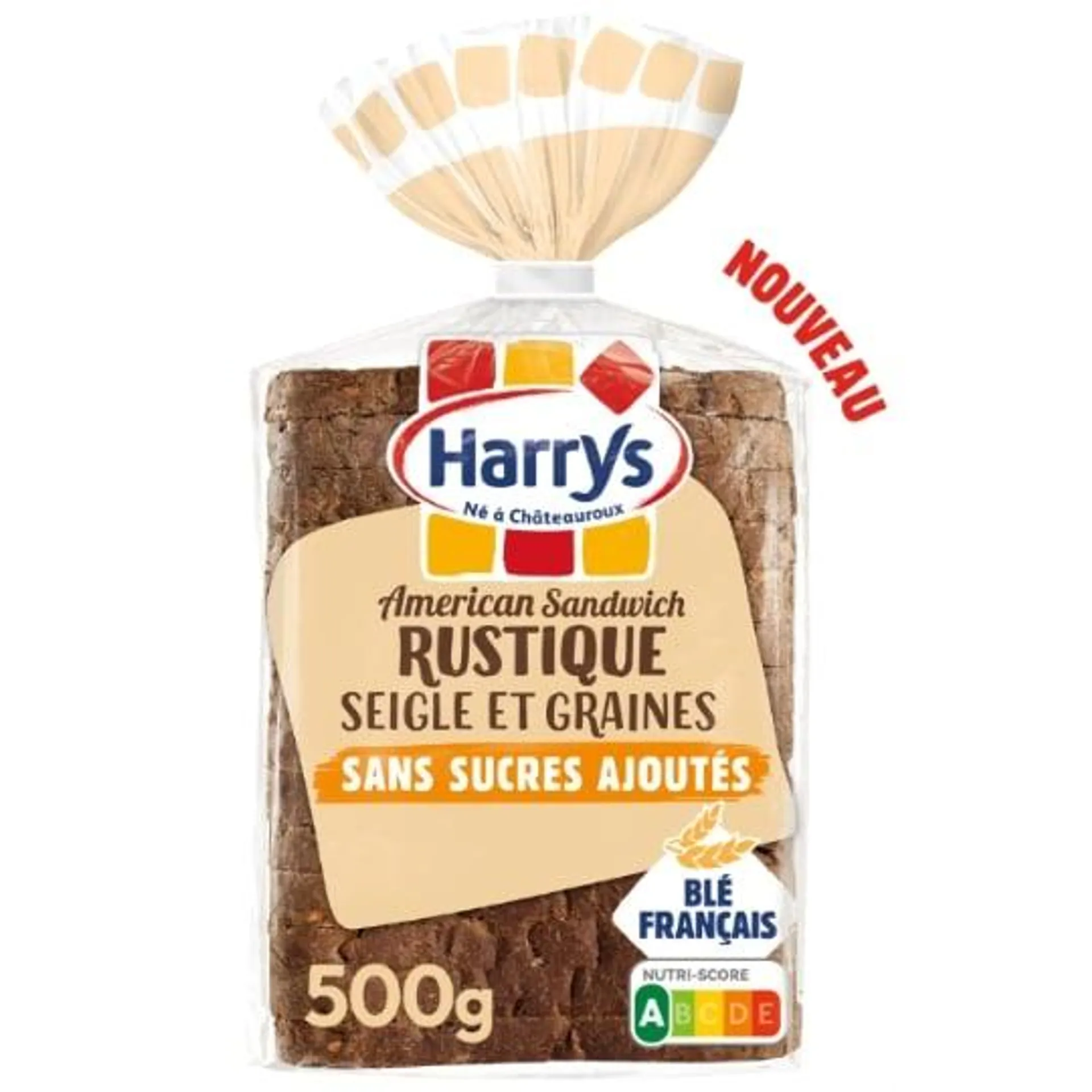 Pain de mie Americain sandwich rustique sans sucres ajoutés sans additifs HARRYS