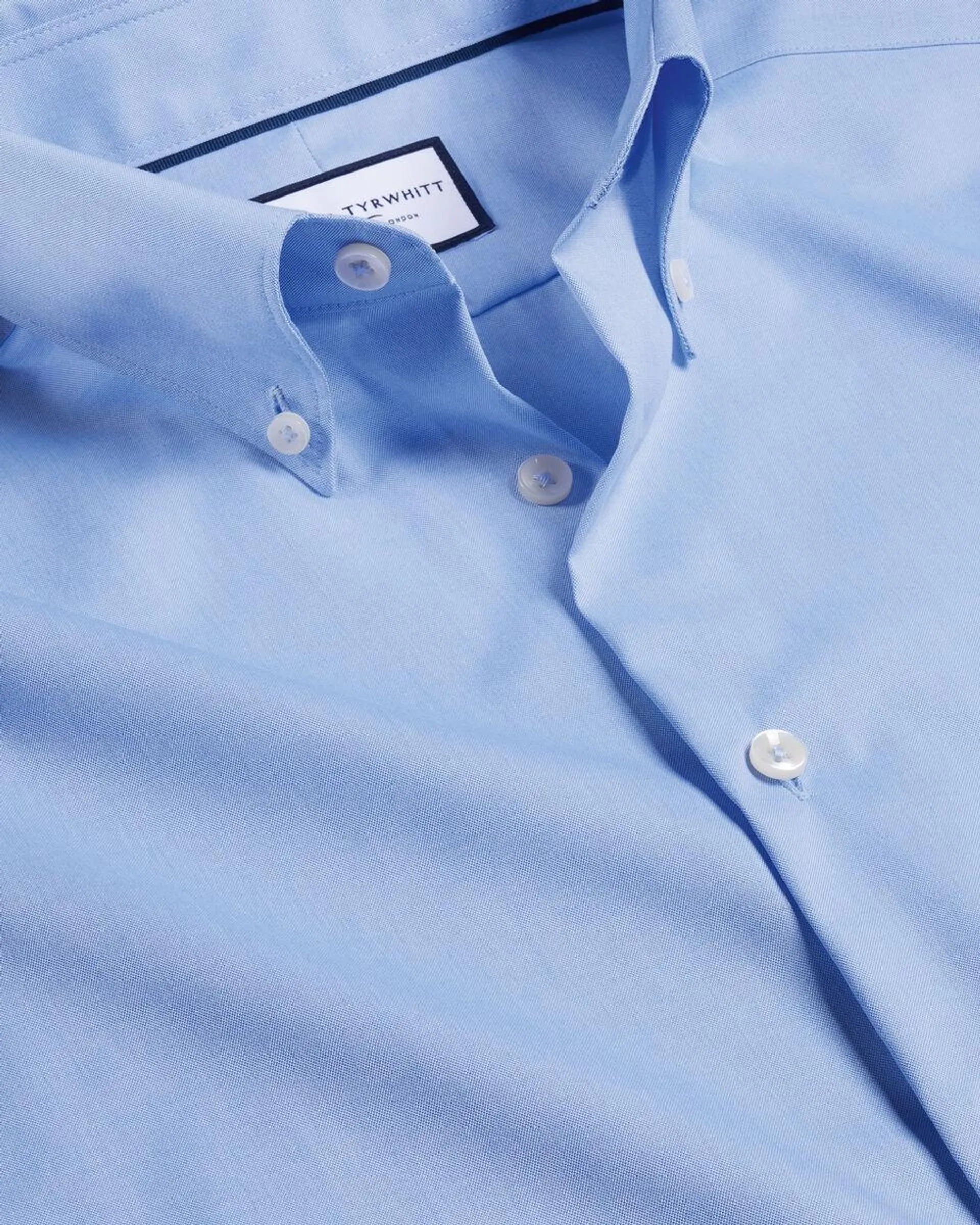 details about product: Button-Down Collar Non-Iron Shirt - Sky Blue