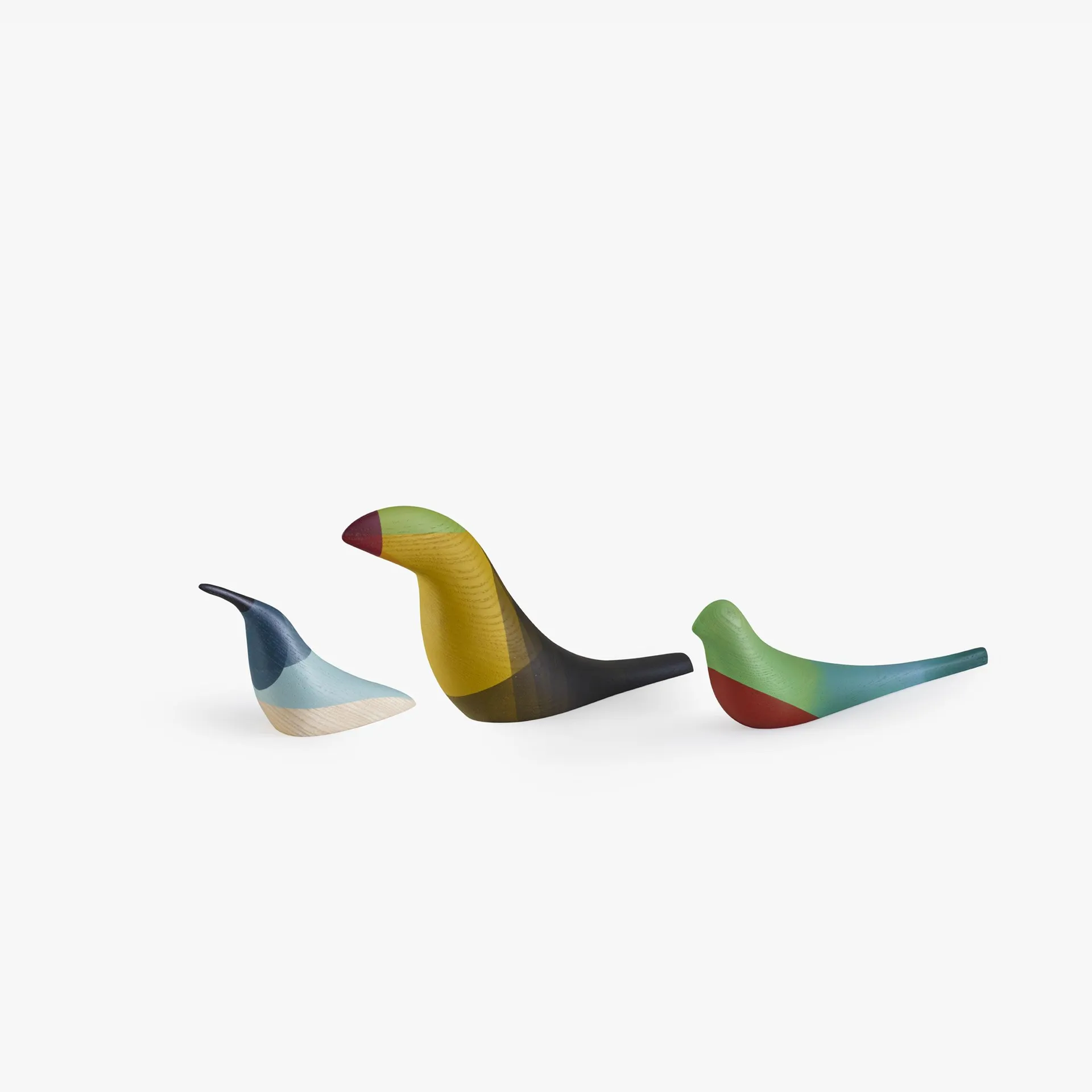 Pájaros Set de 3 oiseaux decoratifs colorés