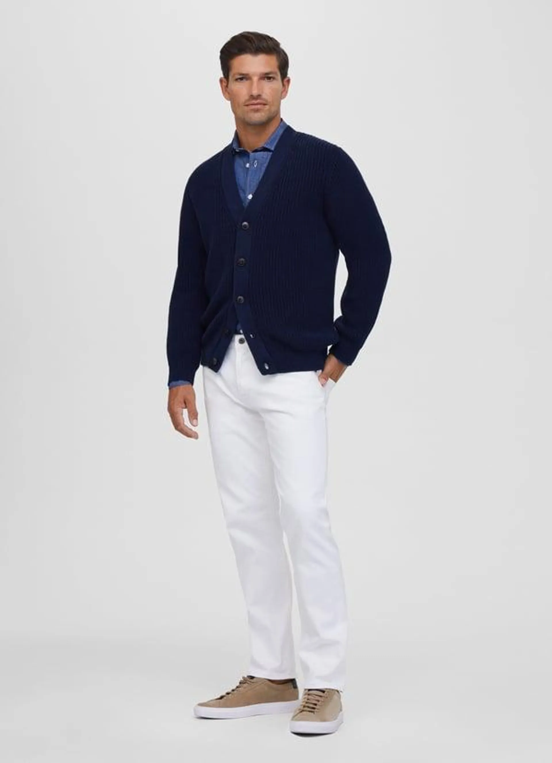 JEAN REGULAR FIT BLANC DÉLAVÉ