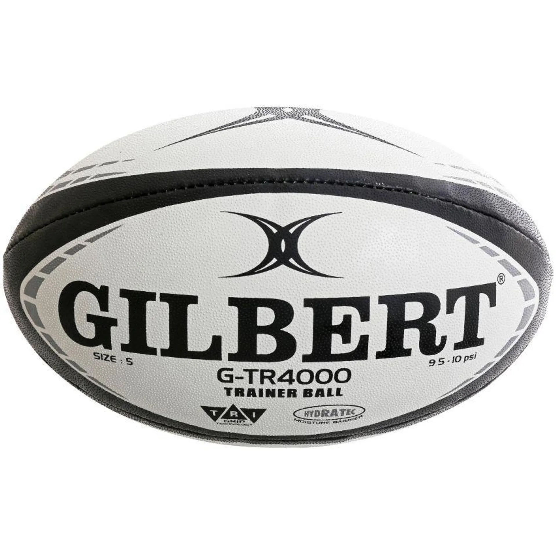 Ballon Entraînement Rugby G-TR4000 Noir Taille 5 - Gilbert