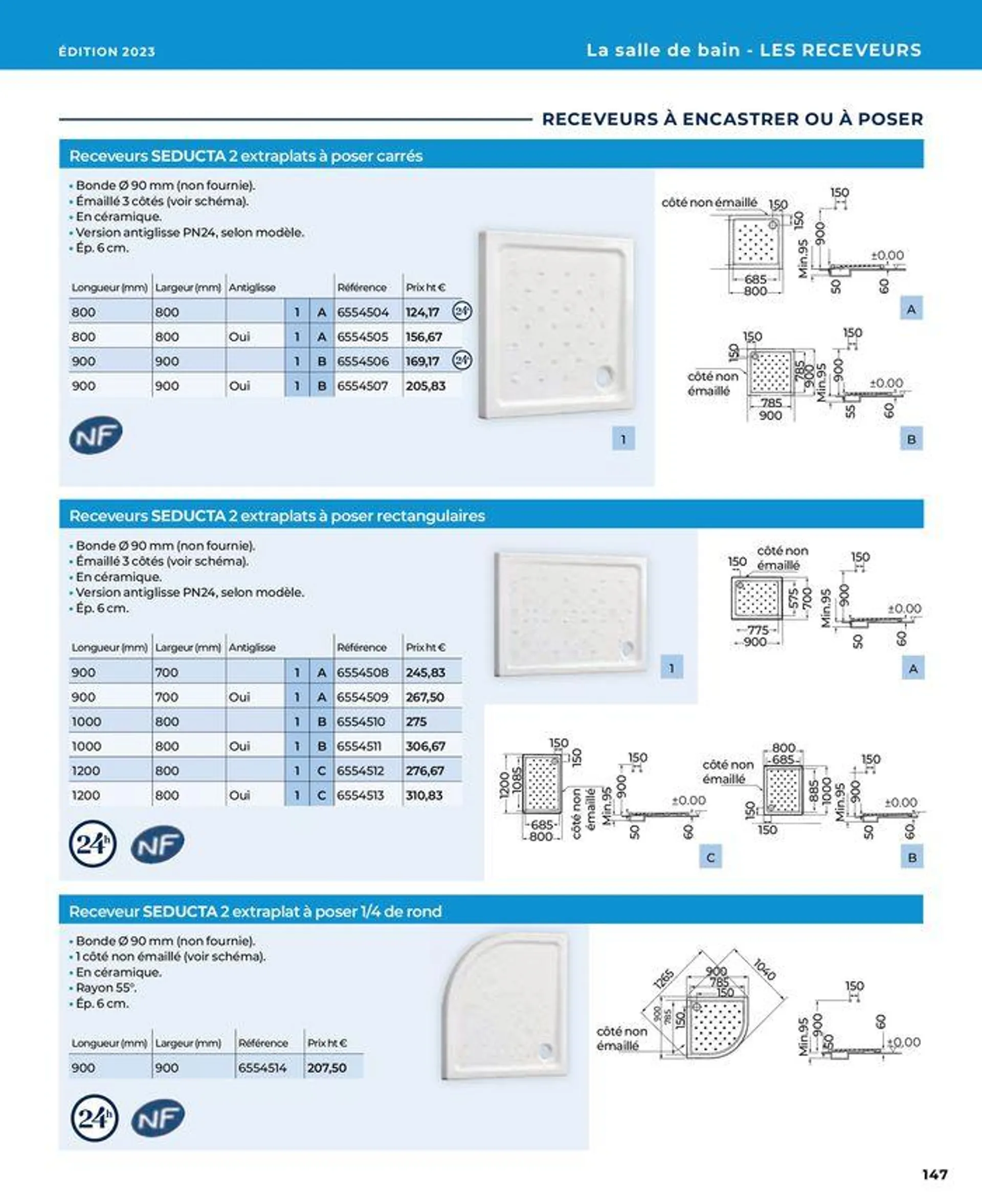 La salle de bain en toute sérénité du 17 janvier au 31 août 2024 - Catalogue page 147