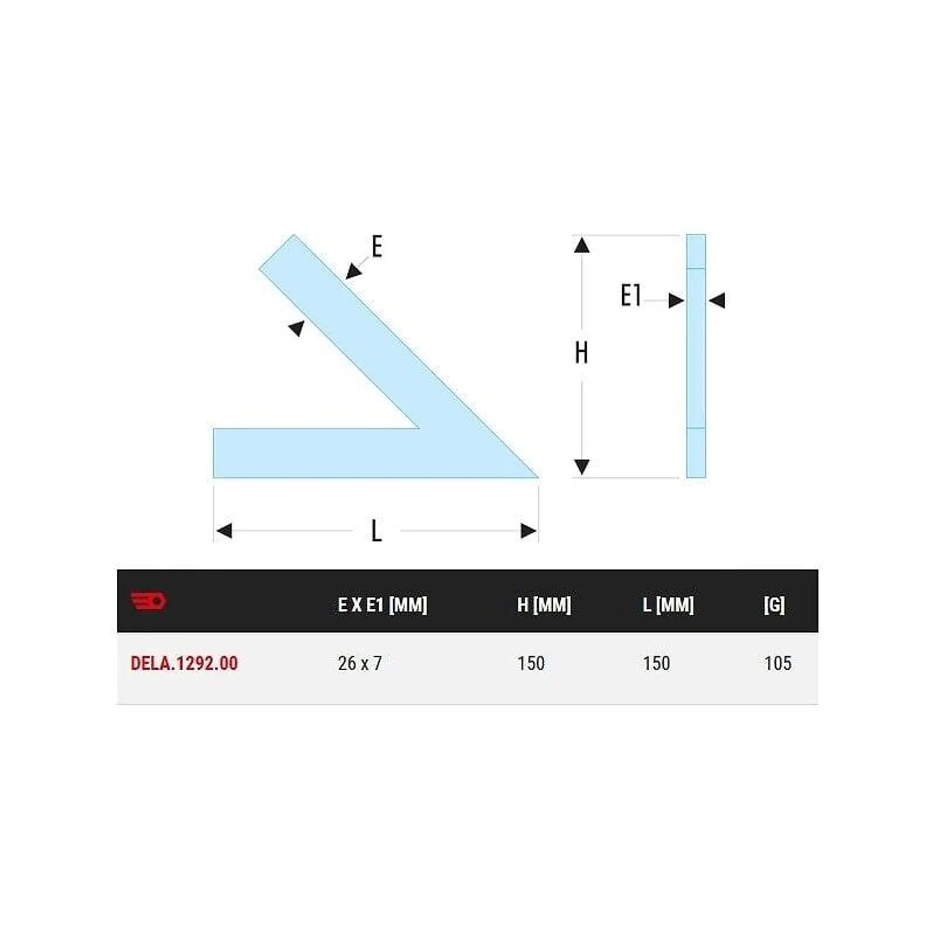 FACOM - Equerre à chapeau à 45° - DELA.1292.00