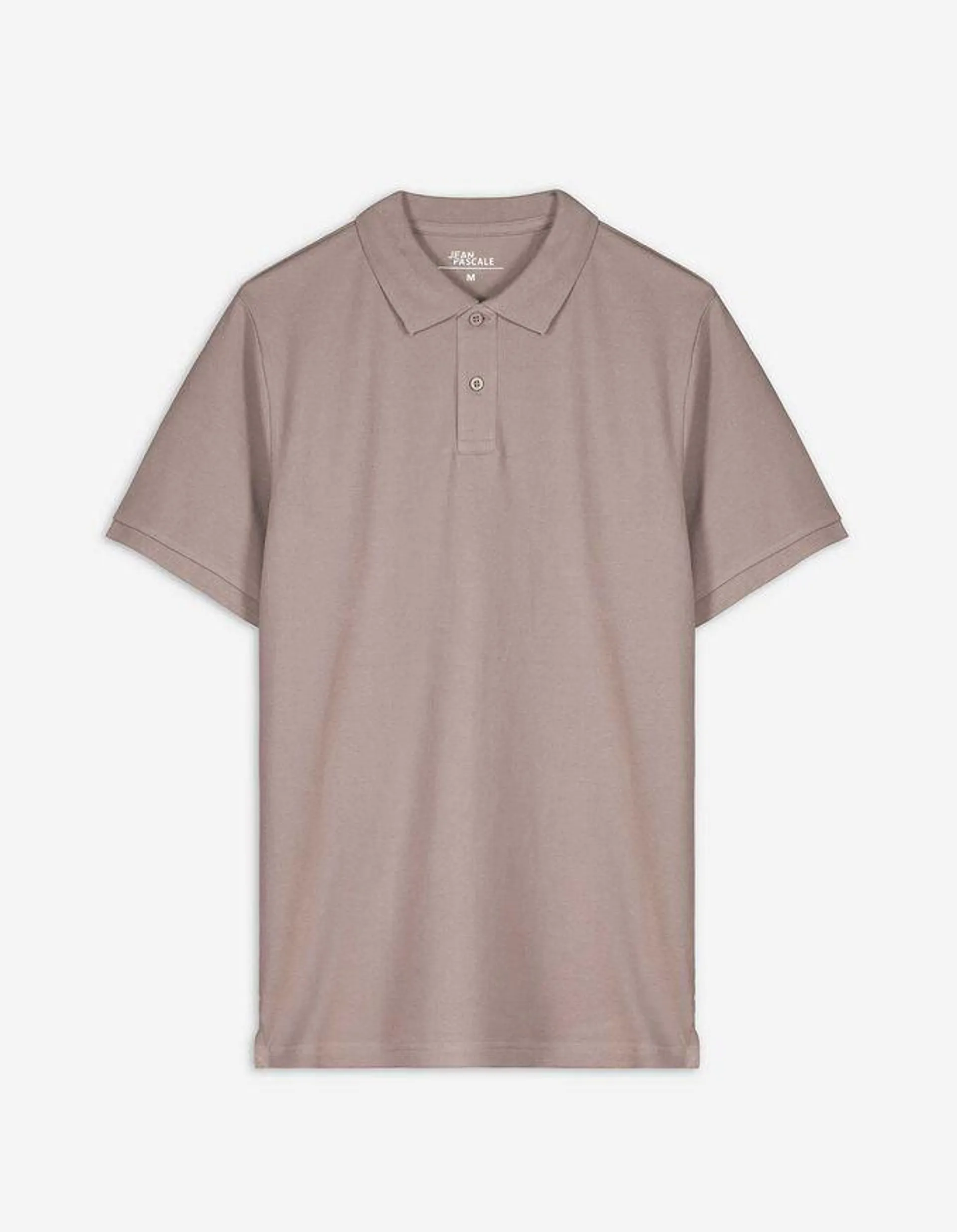 Tricou polo - Închidere cu nasturi - Bej