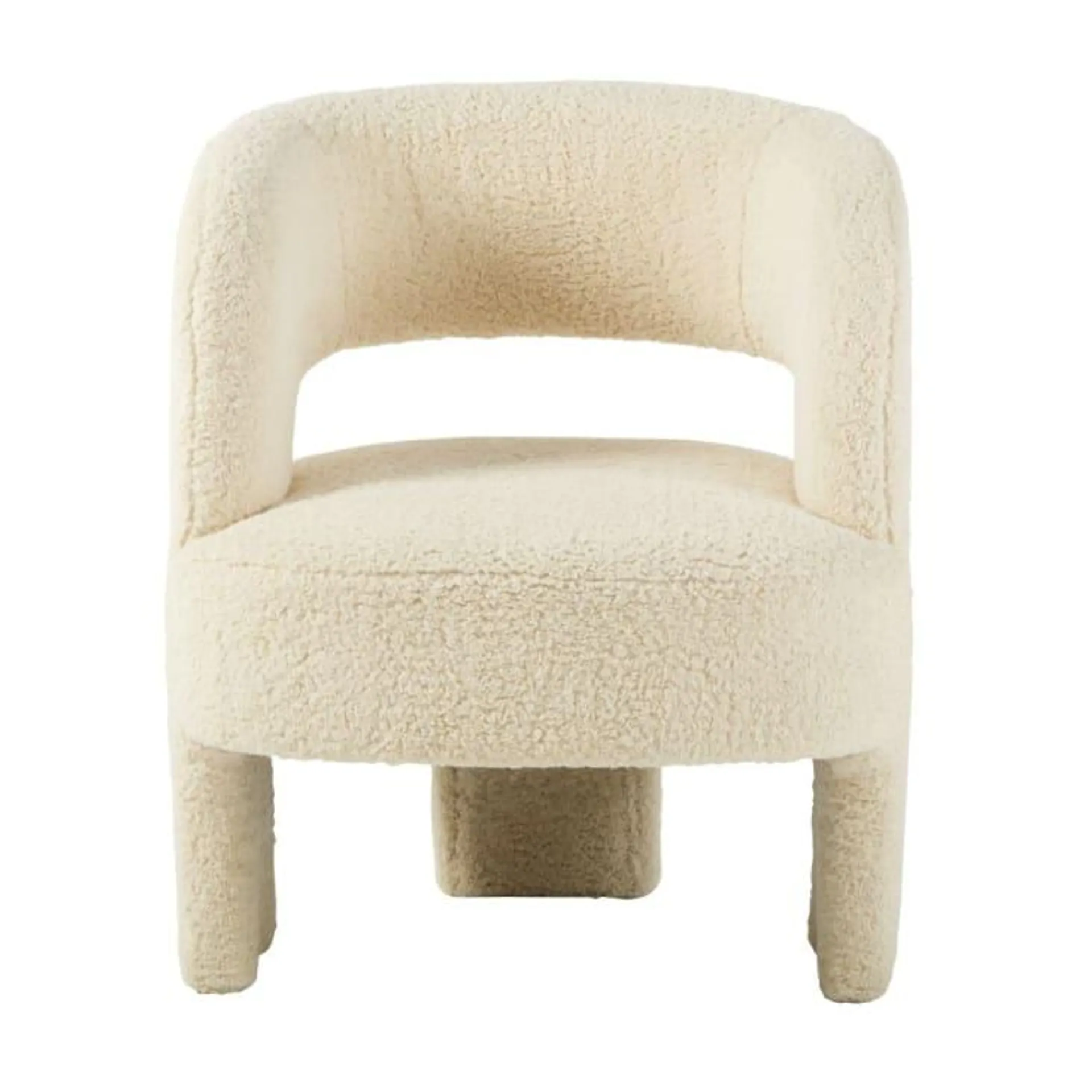 Sillón trípode de rizo blanco