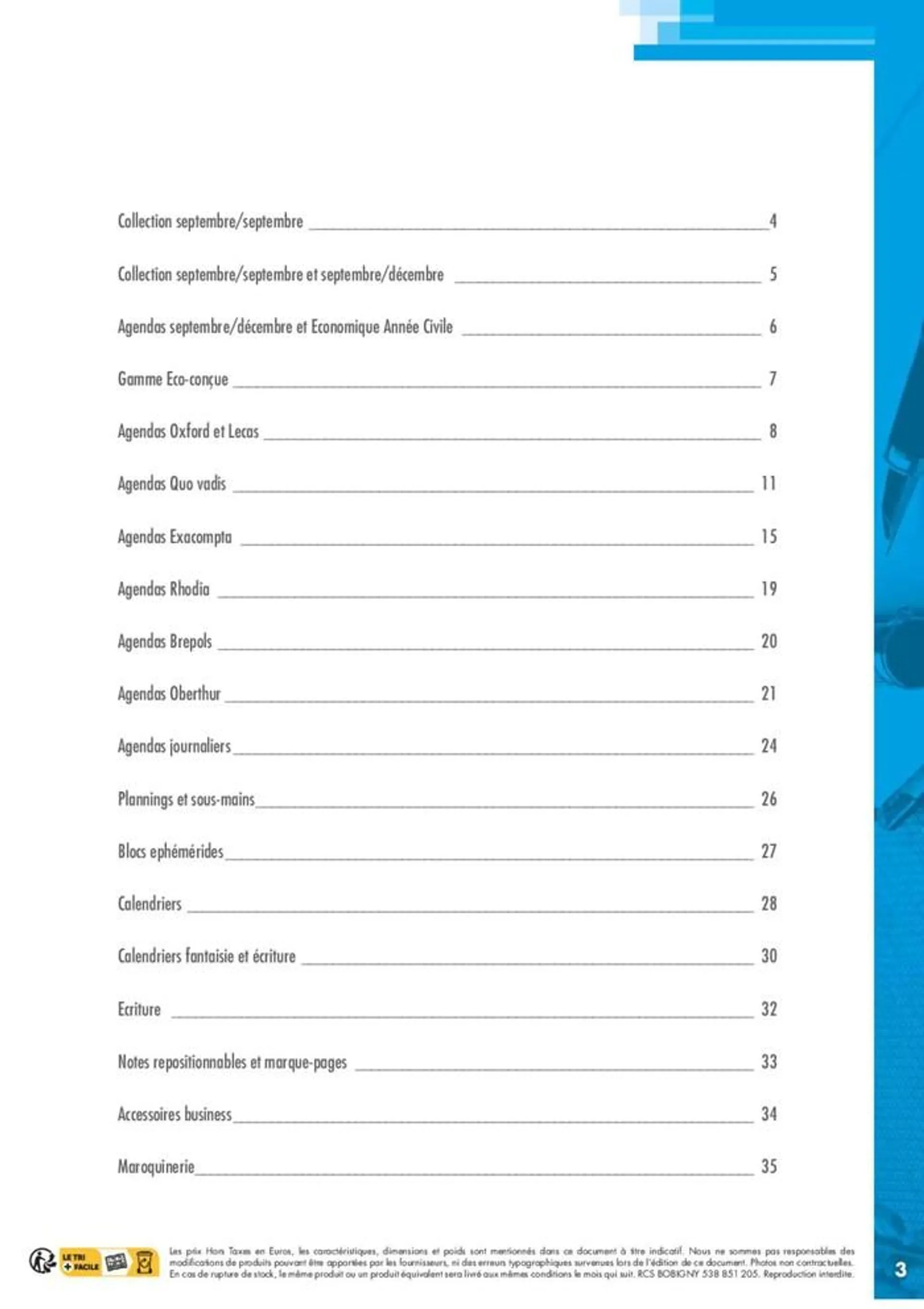 Catalogue Agendas 2024 Plein Ciel du 4 mai au 31 décembre 2024 - Catalogue page 3