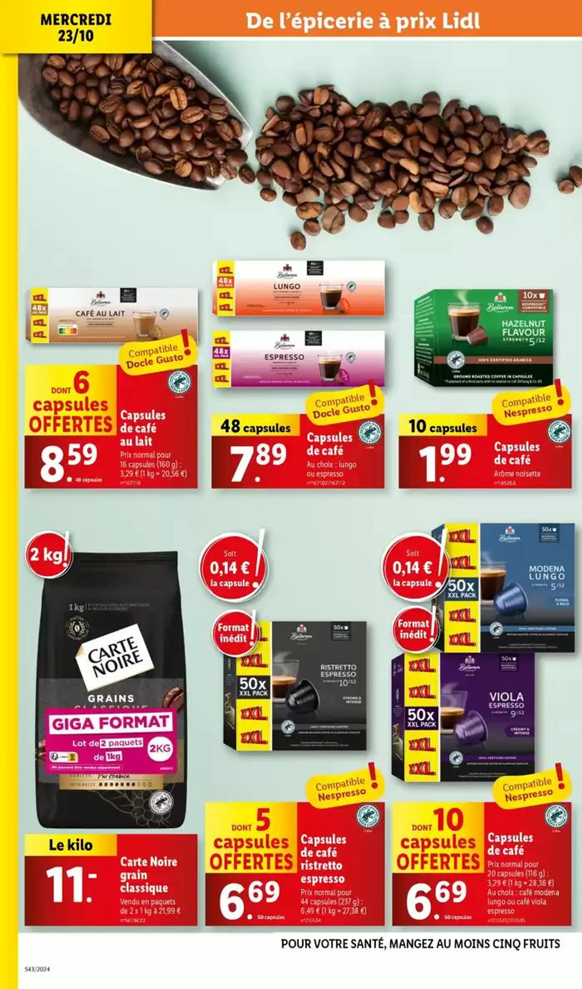 L'hiver approche ! Cette semaine, retrouvez des produits réconfortants, toujours à prix Lidl du 23 octobre au 29 octobre 2024 - Catalogue page 22