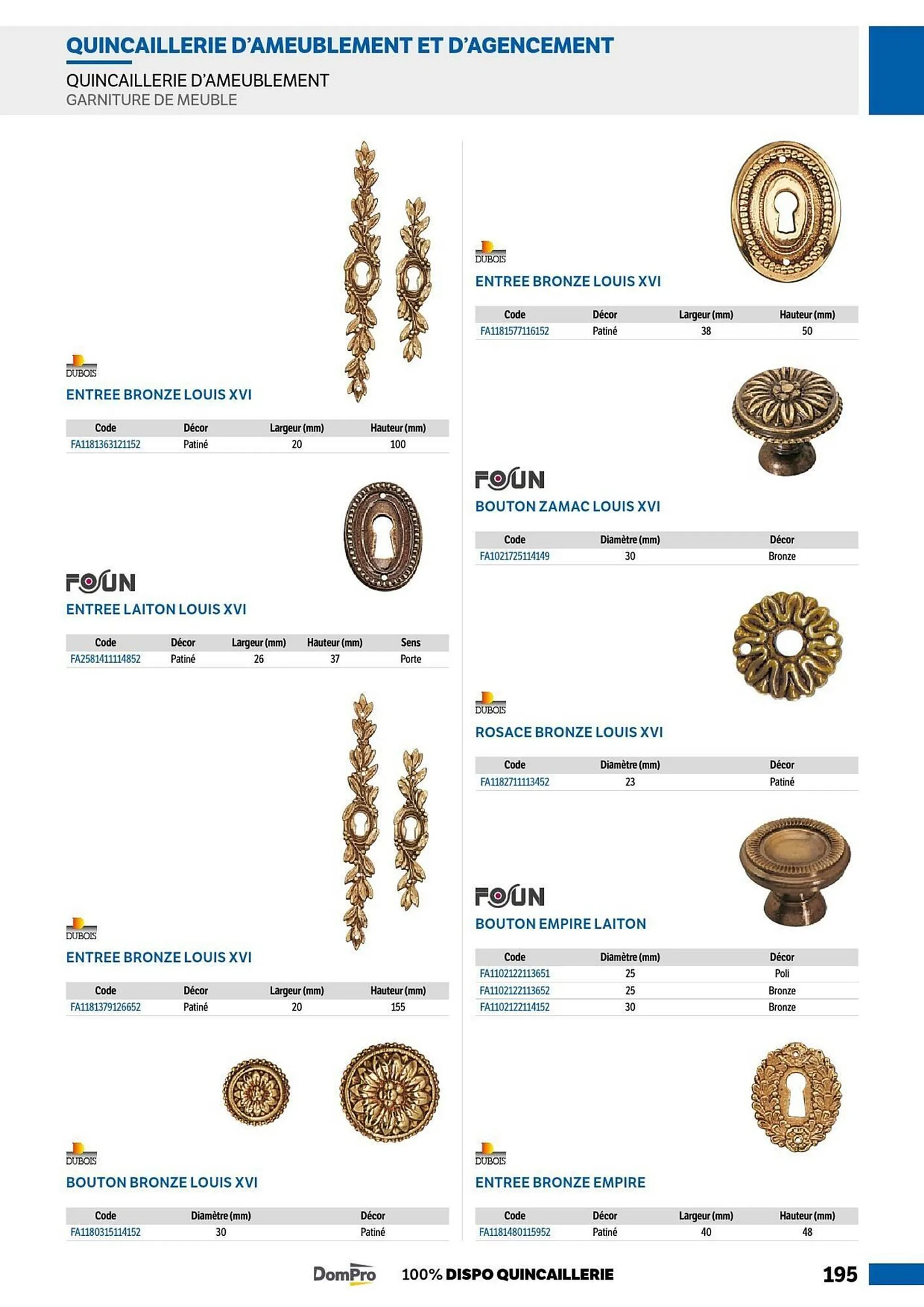 Catalogue DomPro du 8 juillet au 4 janvier 2025 - Catalogue page 195