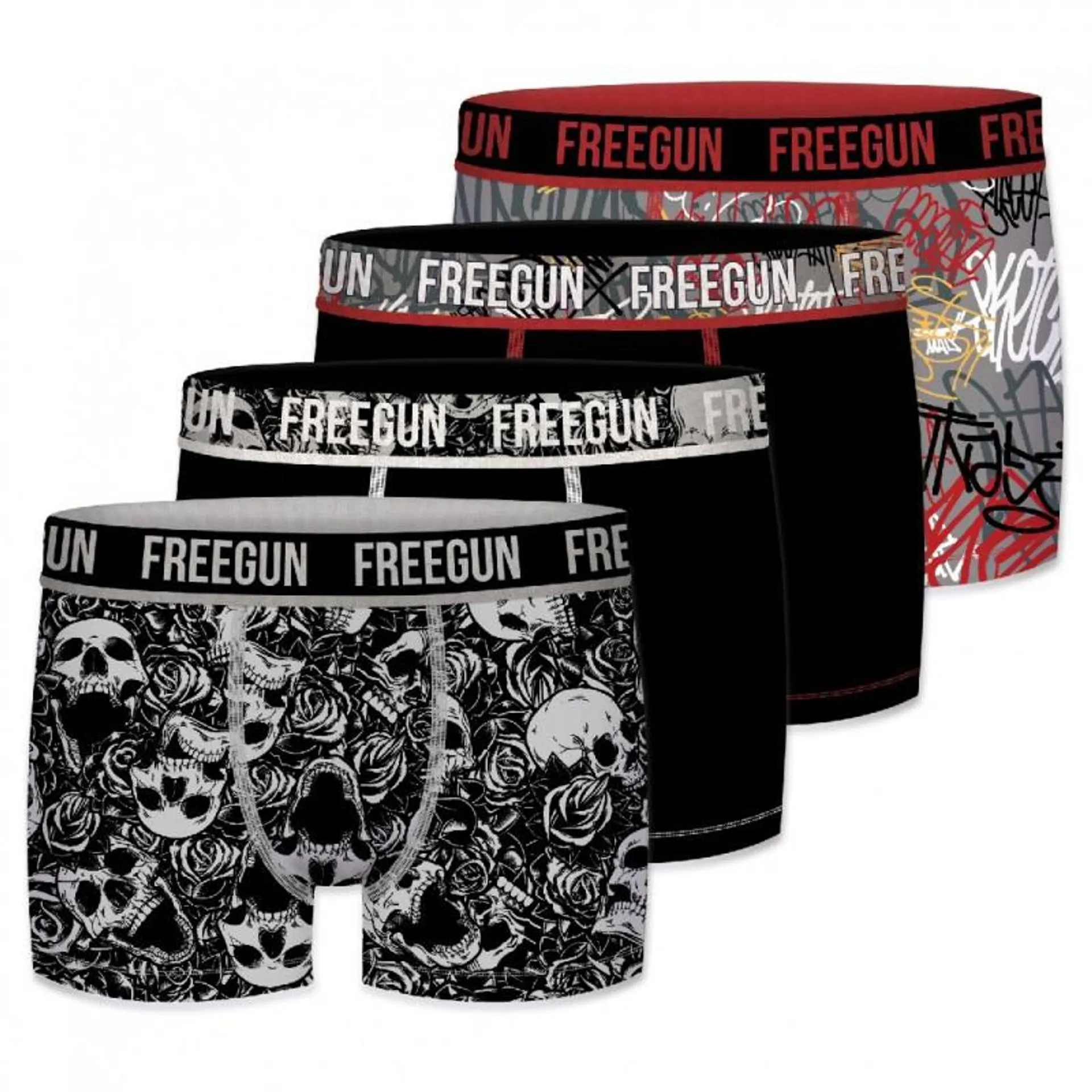 Lot de 4 Boxers Freegun garçon en coton