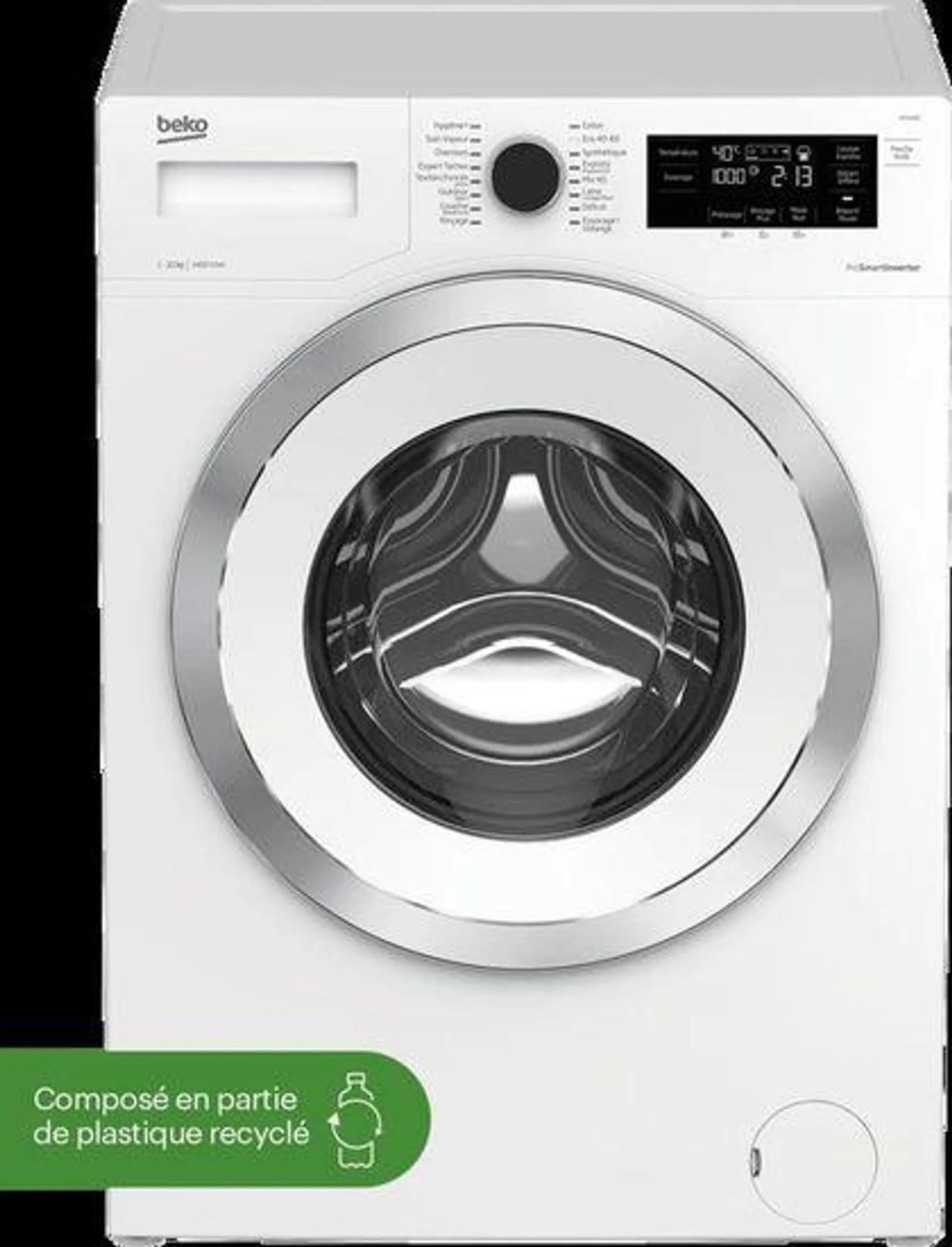 Lave-linge BEKO LLF11W2 - 11 kg - Rapide - Économie d'eau - Blanc épuré