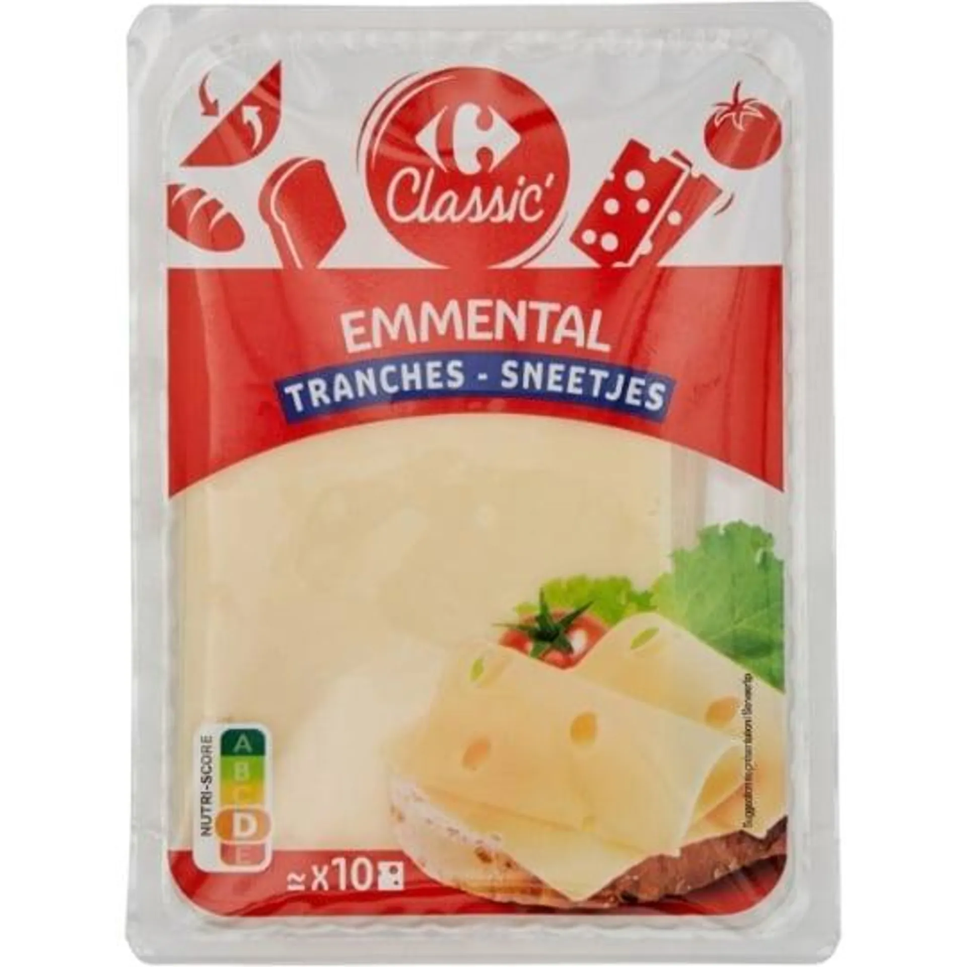 Emmental en tranches CARREFOUR CLASSIC'