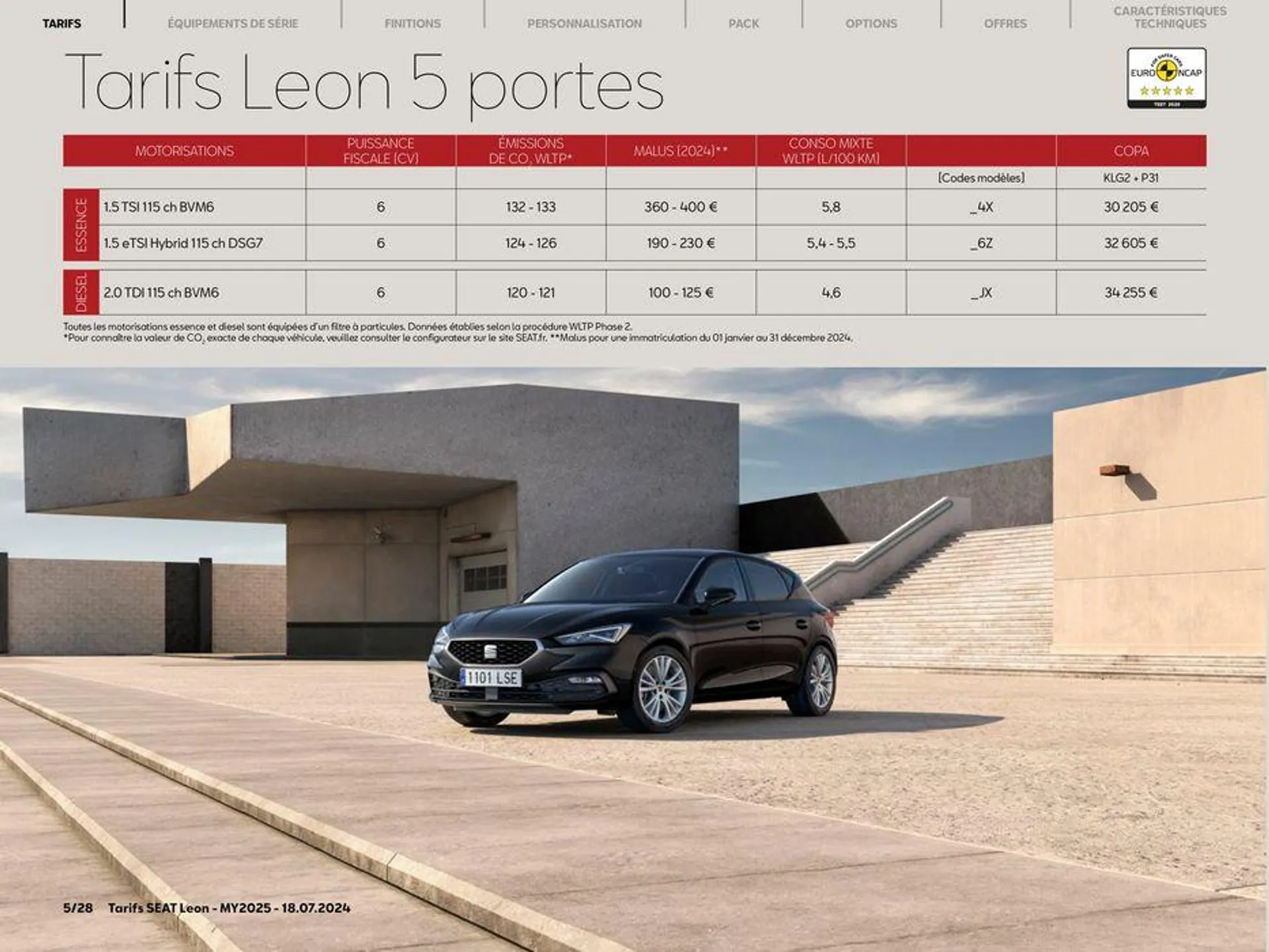 SEAT Leon 5 portes du 24 juillet au 24 juillet 2025 - Catalogue page 5