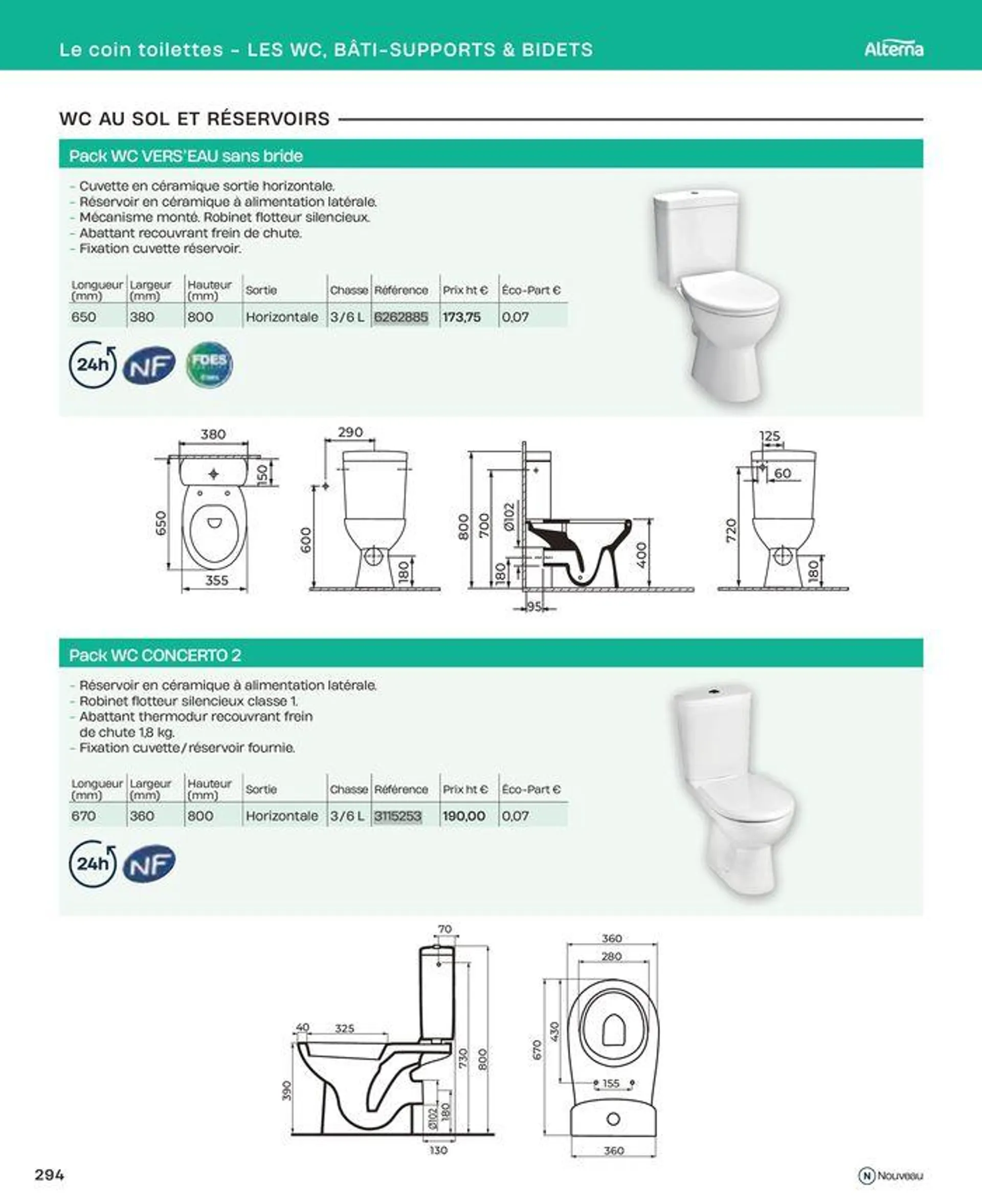 La salle de bain en toute sérénité du 2 juillet au 31 décembre 2024 - Catalogue page 294