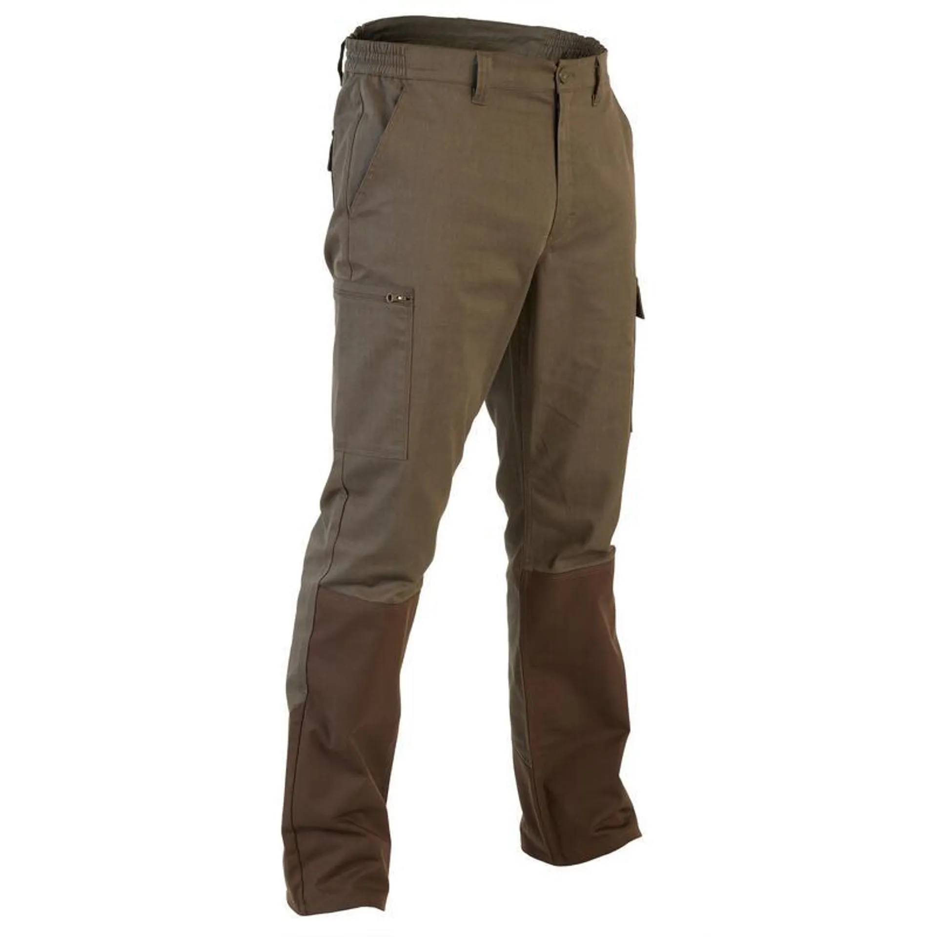 Pantalon Chasse Résistant Homme - Steppe 320 vert et marron