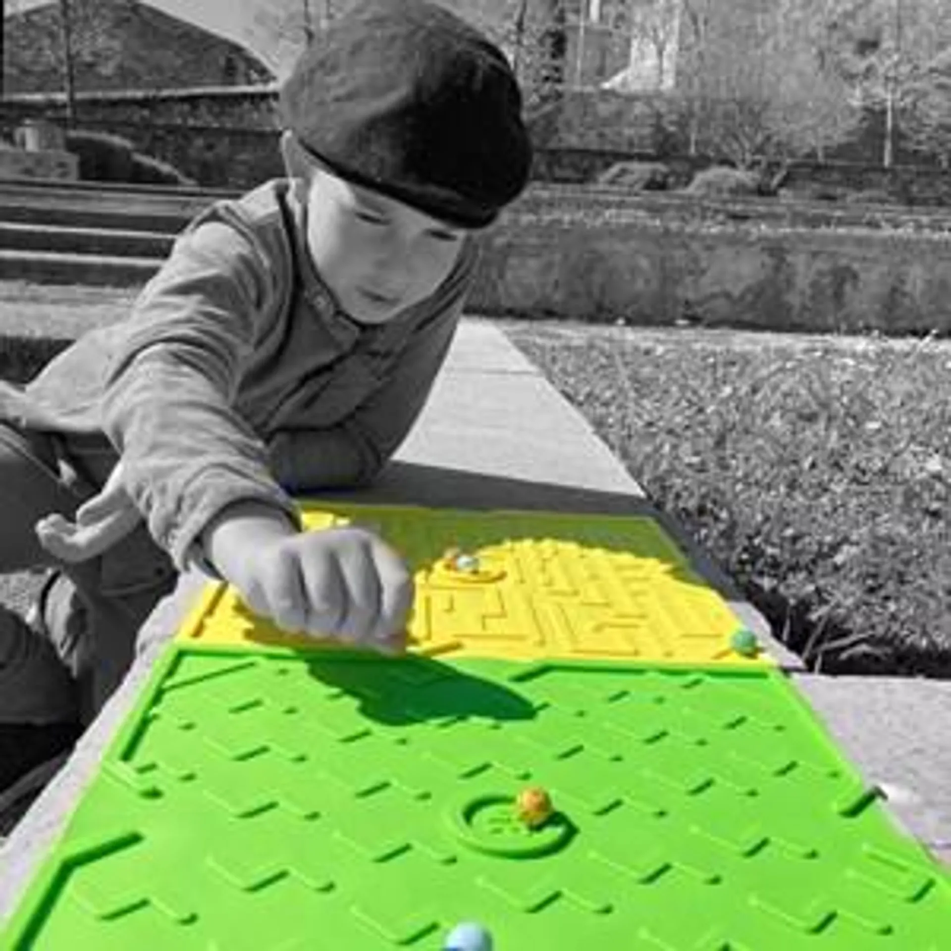 Tapis de jeu pour billes Game Plak' Jaune