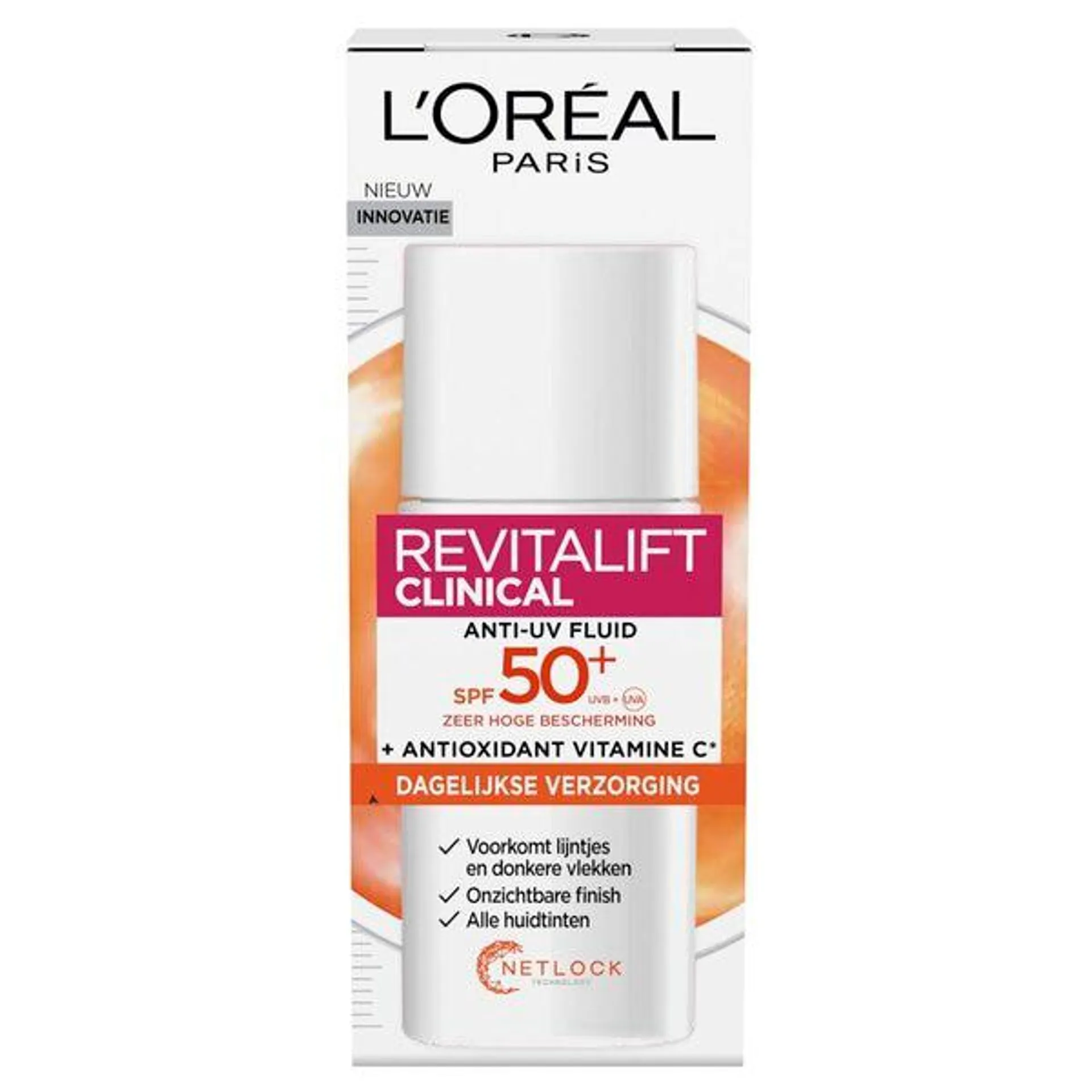 L’Oréal Paris Fluide Anti-UV Revitalift Clinical avec Vitamine C SPF 50+