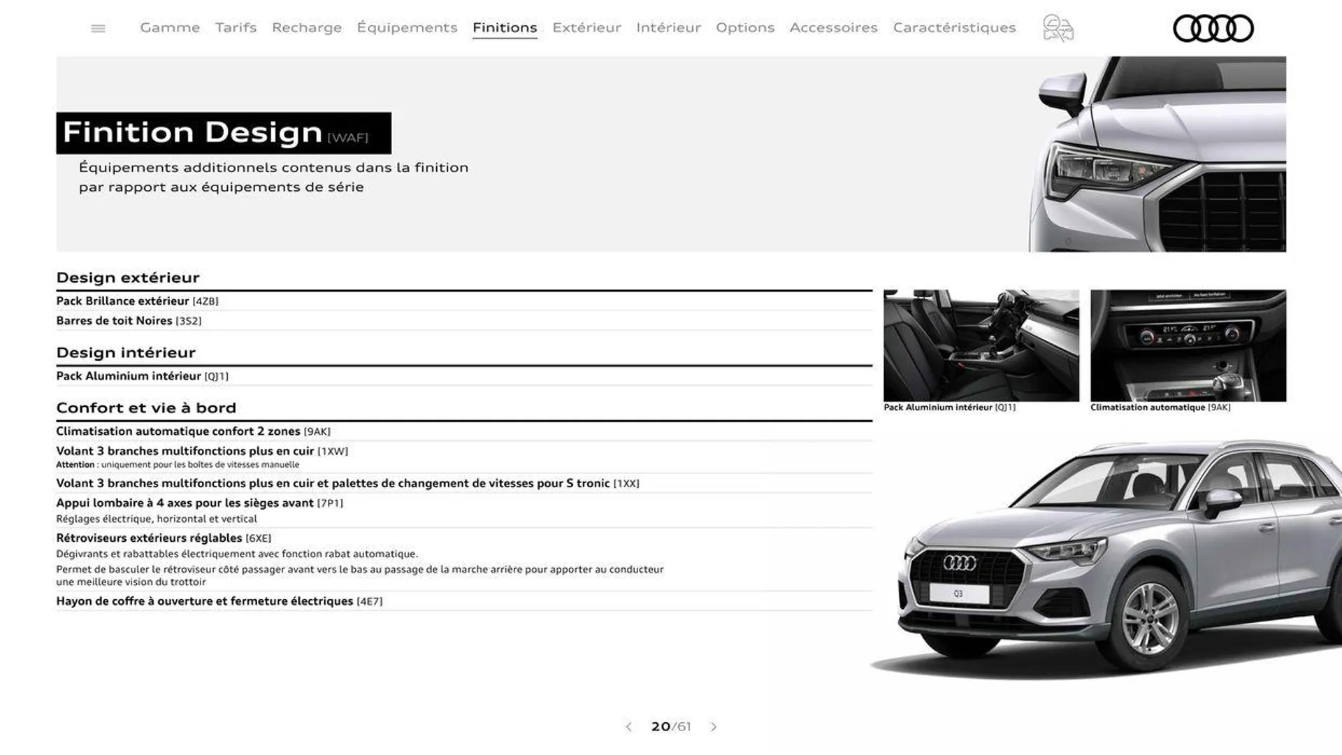 Audi Q3 du 20 août au 31 décembre 2024 - Catalogue page 20