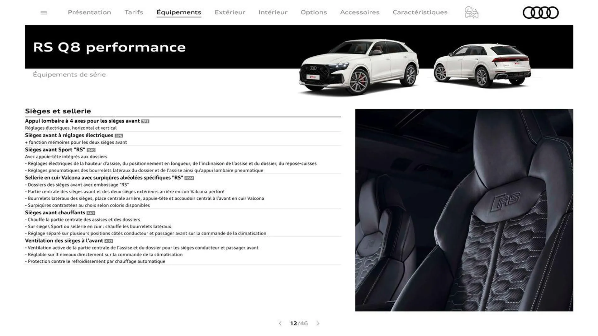 Audi RS Q8 performance du 20 août au 31 décembre 2024 - Catalogue page 12