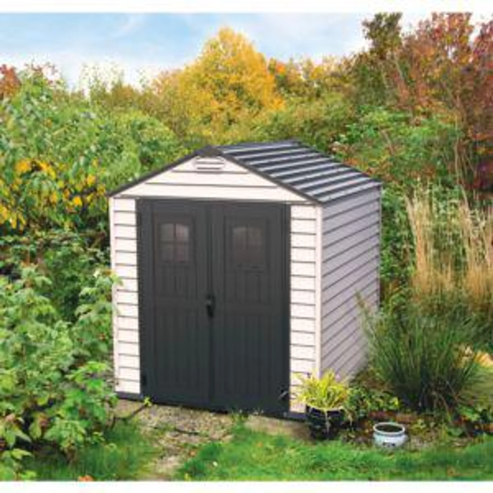 Abri de jardin STOREMAX PVC 4,41m² Dark Grey - Duramax