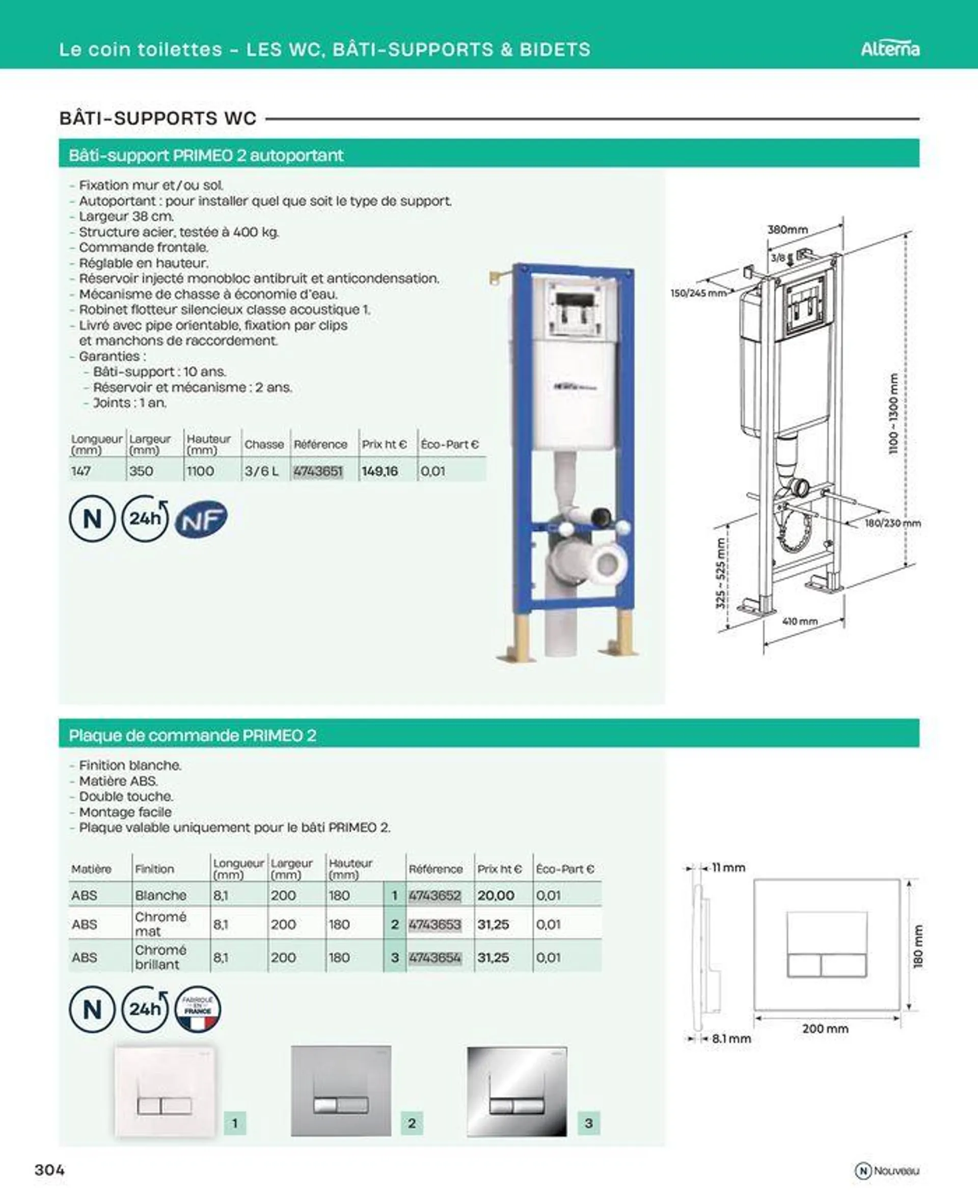 La salle de bain en toute sérénité du 2 juillet au 31 décembre 2024 - Catalogue page 304