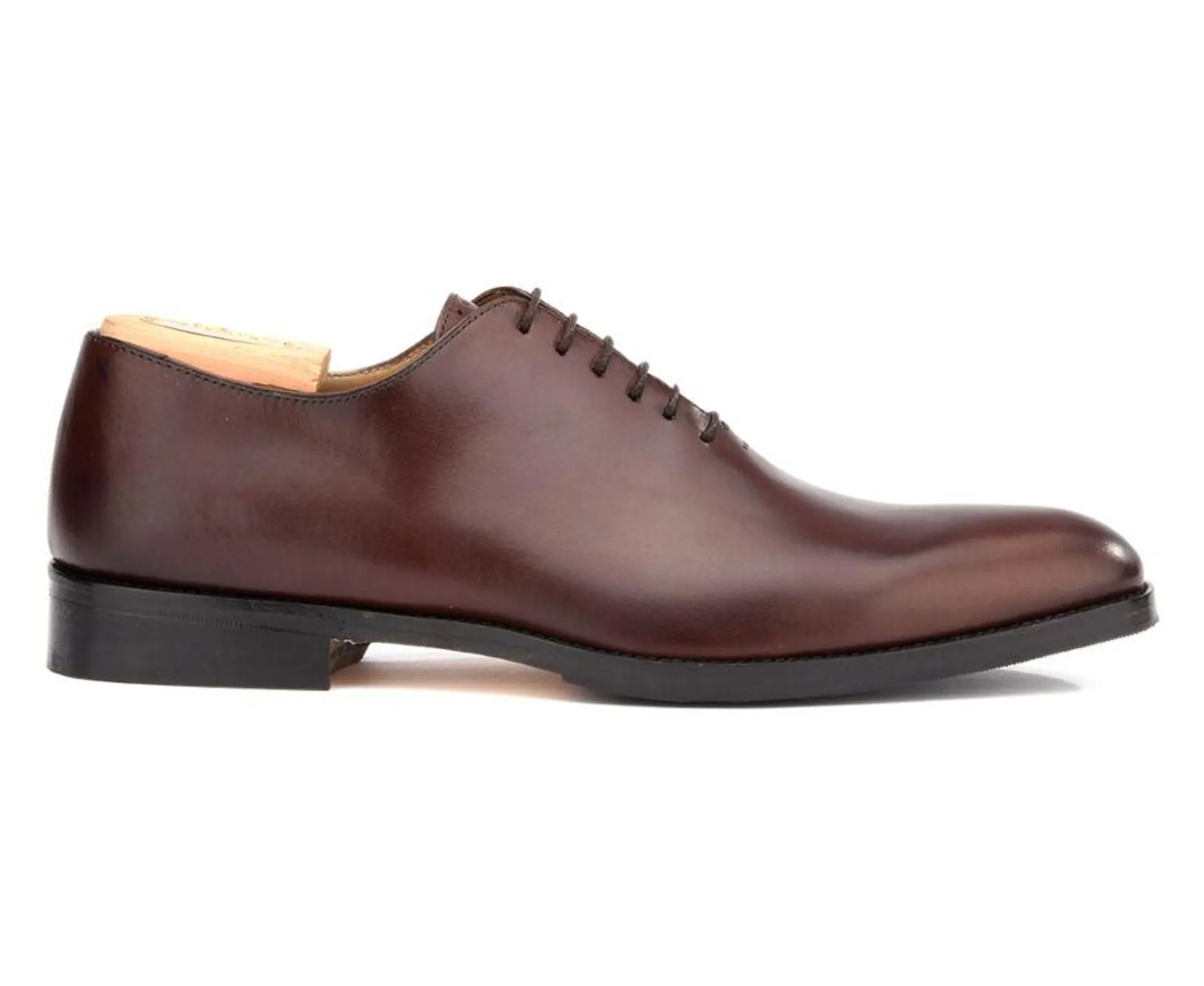 Richelieu homme Chocolat semelle cuir avec patin - PETER PATIN