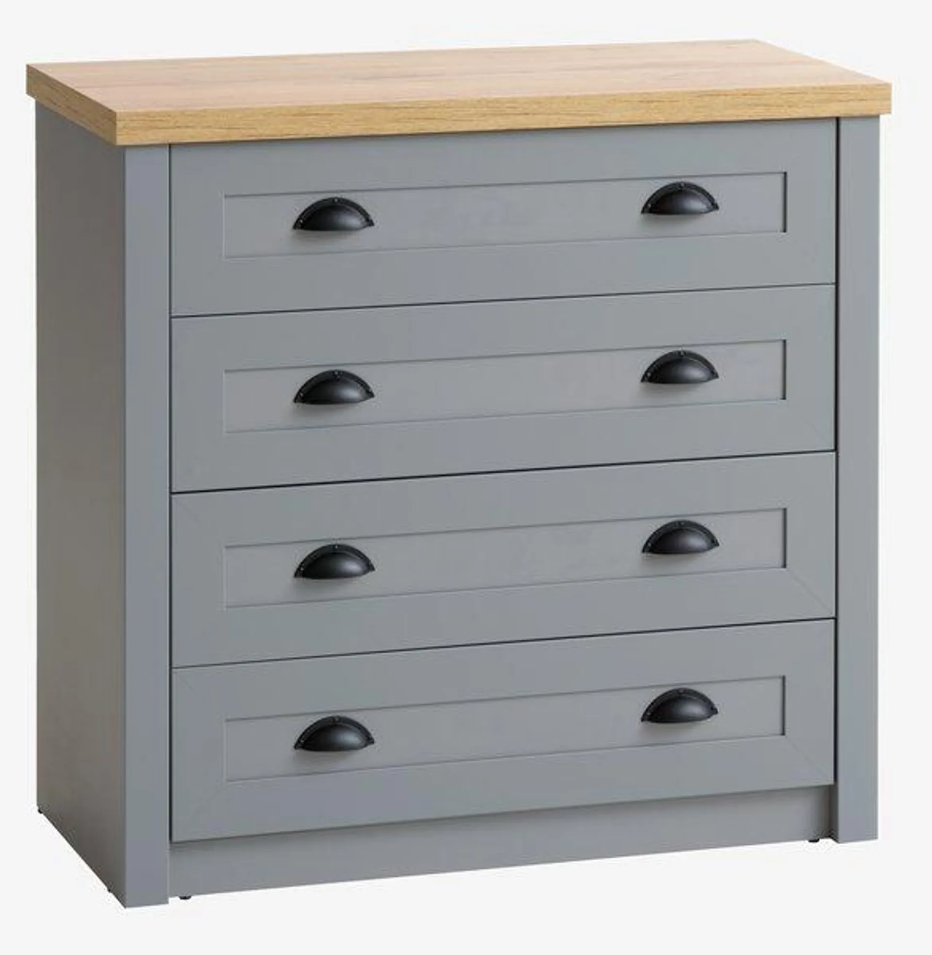 Commode 4 tiroirs MARKSKEL gris