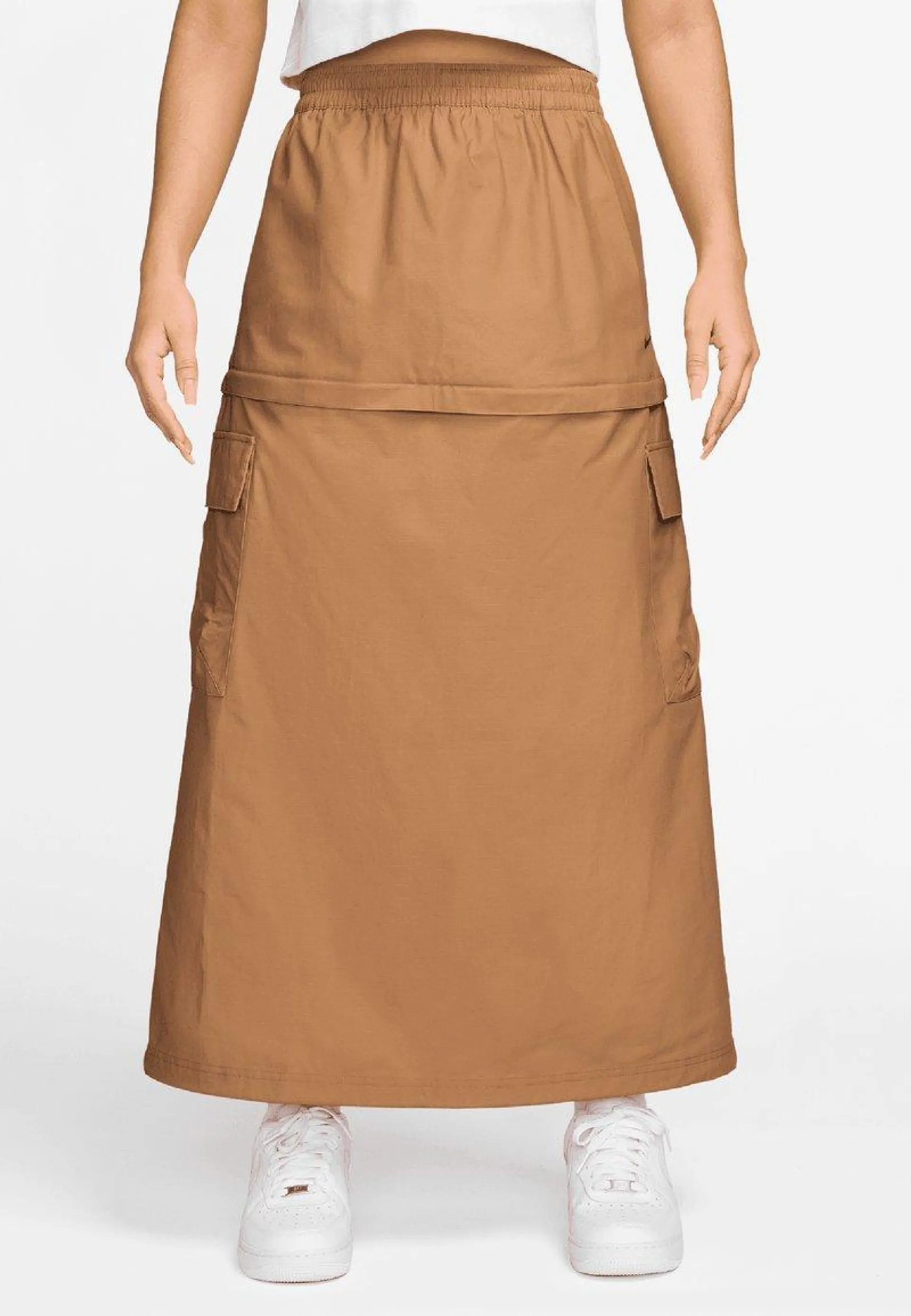 ESSTL WVN MR CGO - Maxi skirt - flax