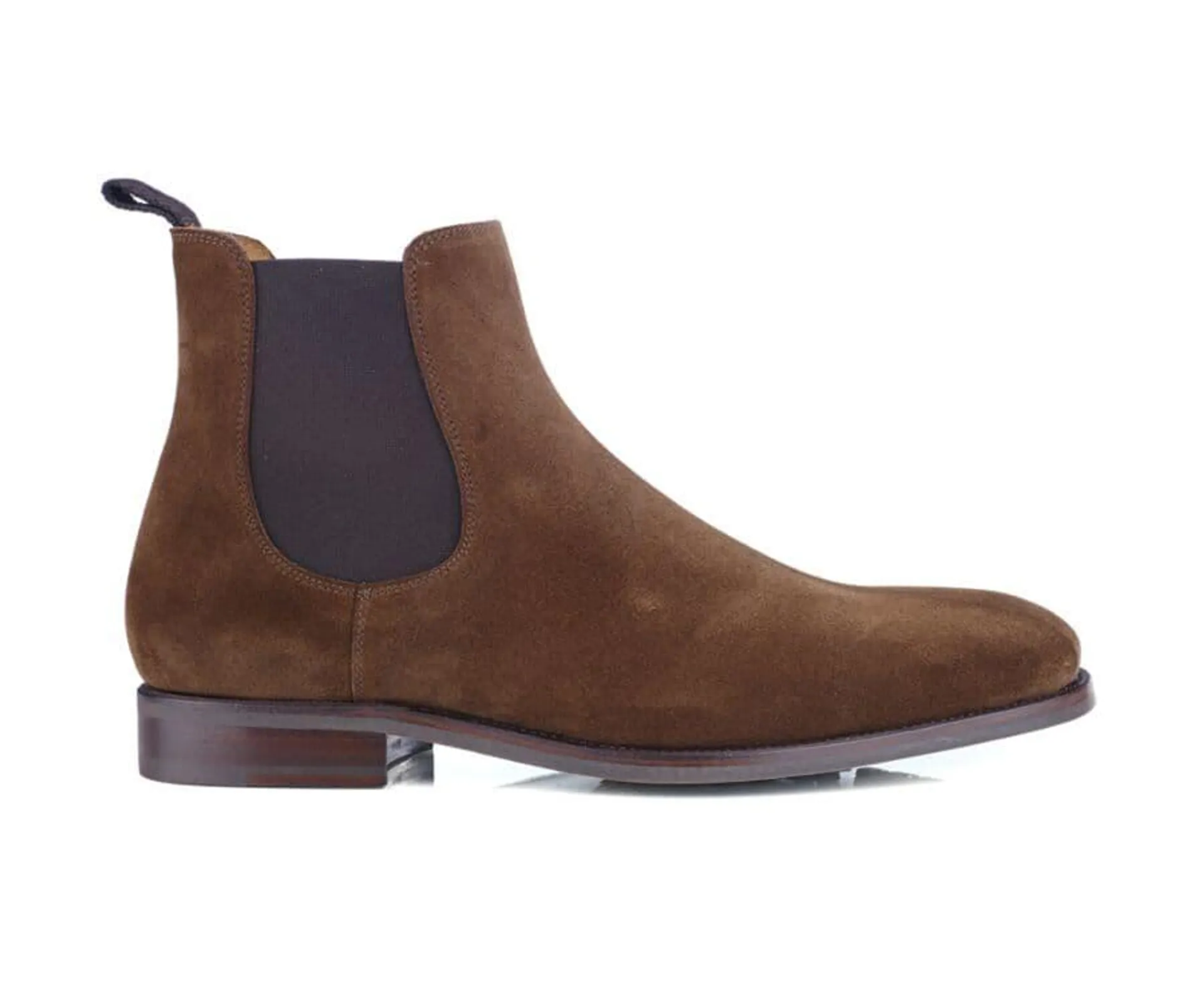 Chelsea boots homme velours Havane - ALDERTON GOMME