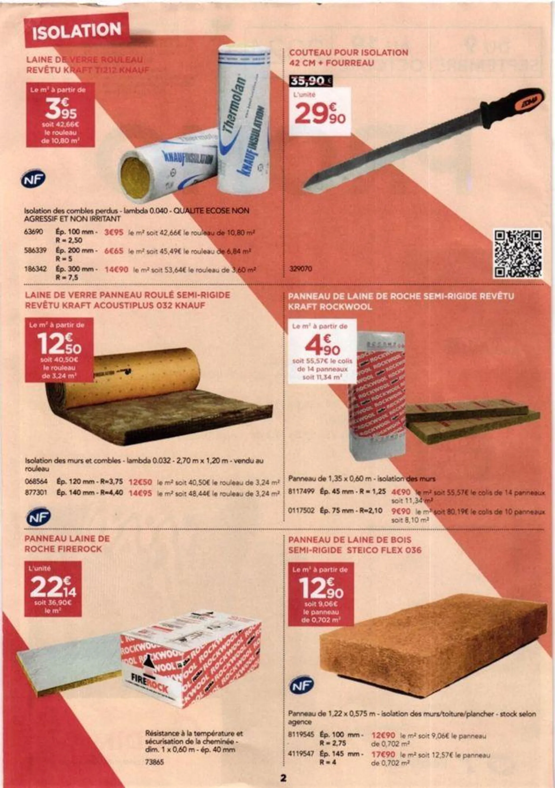 Promo special chauffage isolation du 16 septembre au 19 octobre 2024 - Catalogue page 2