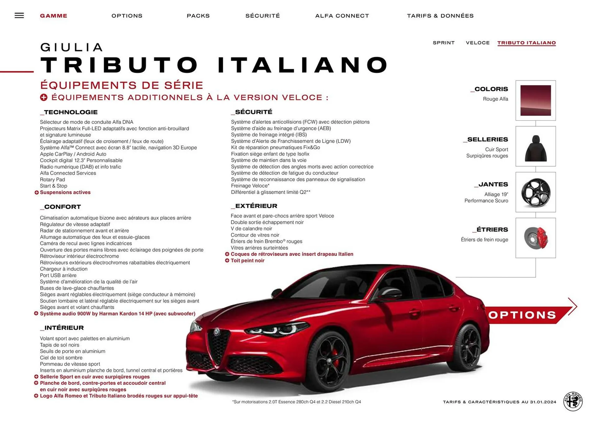 Catalogue Alfa Romeo Giulia du 25 avril au 25 avril 2025 - Catalogue page 9