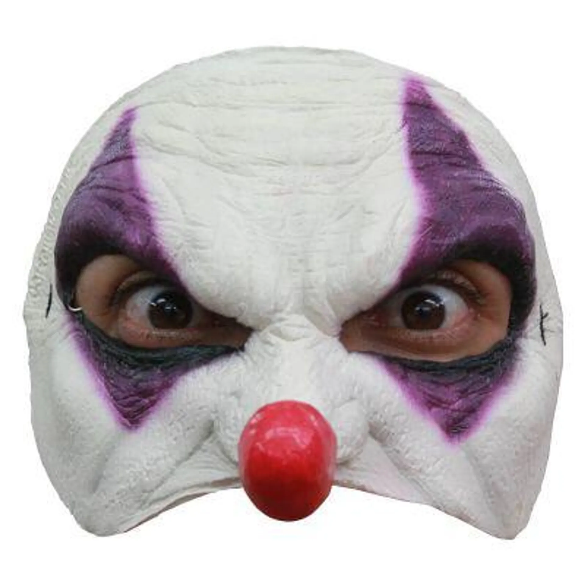 Demi-Masque en Latex de Clown Psychopathe