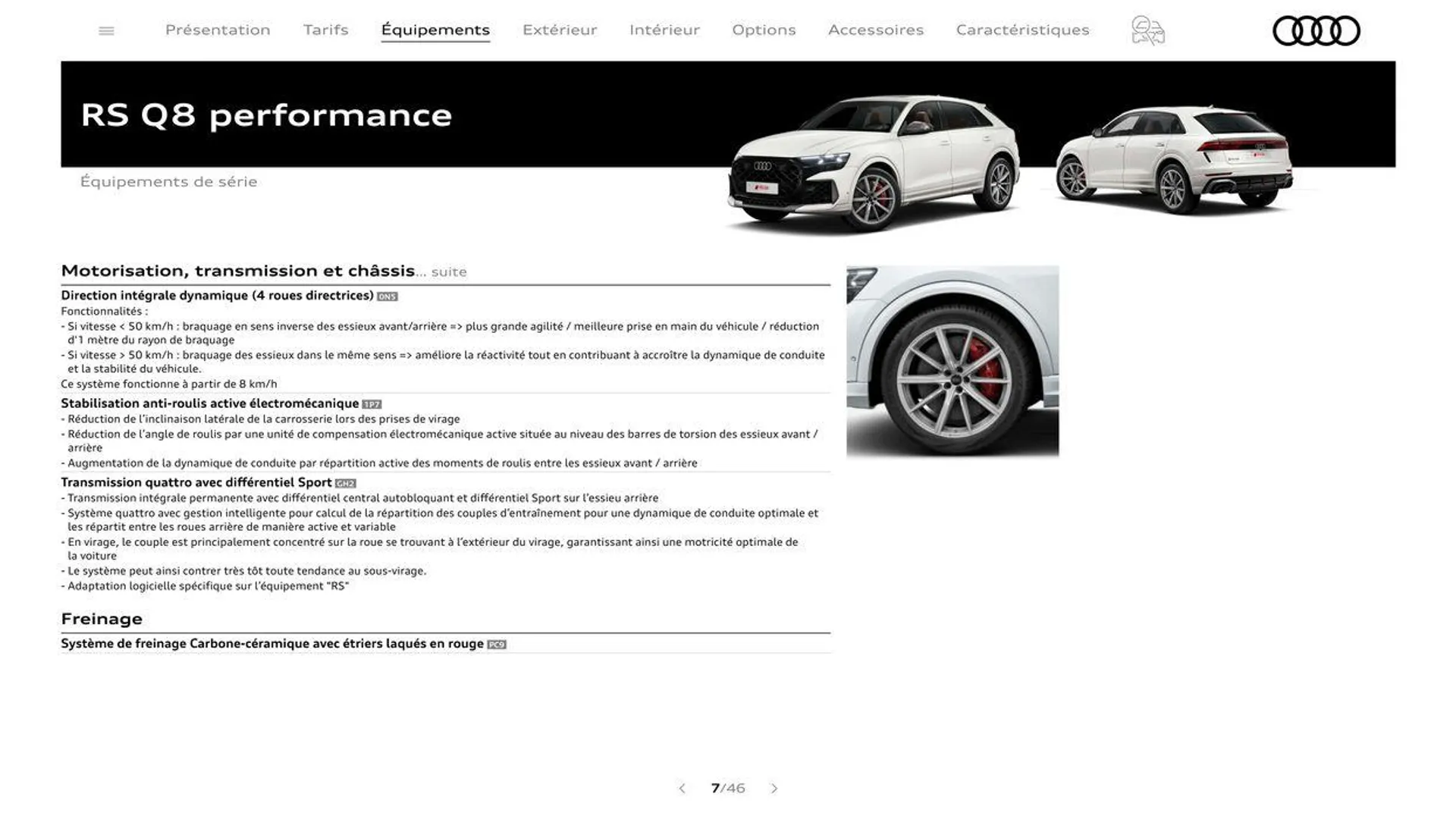 Audi RS Q8 performance du 20 août au 31 décembre 2024 - Catalogue page 7