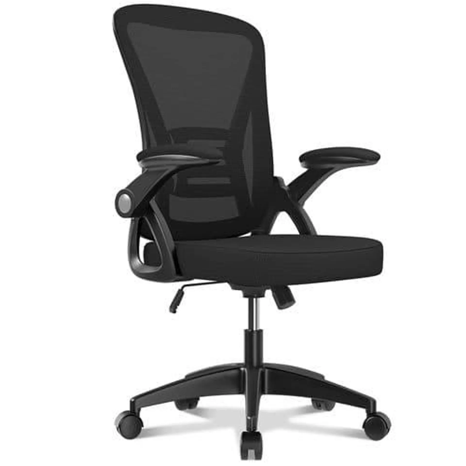 RATTRIX Fauteuil De Bureau Ergonomique Avec Accoudoir Rabattable - Noir