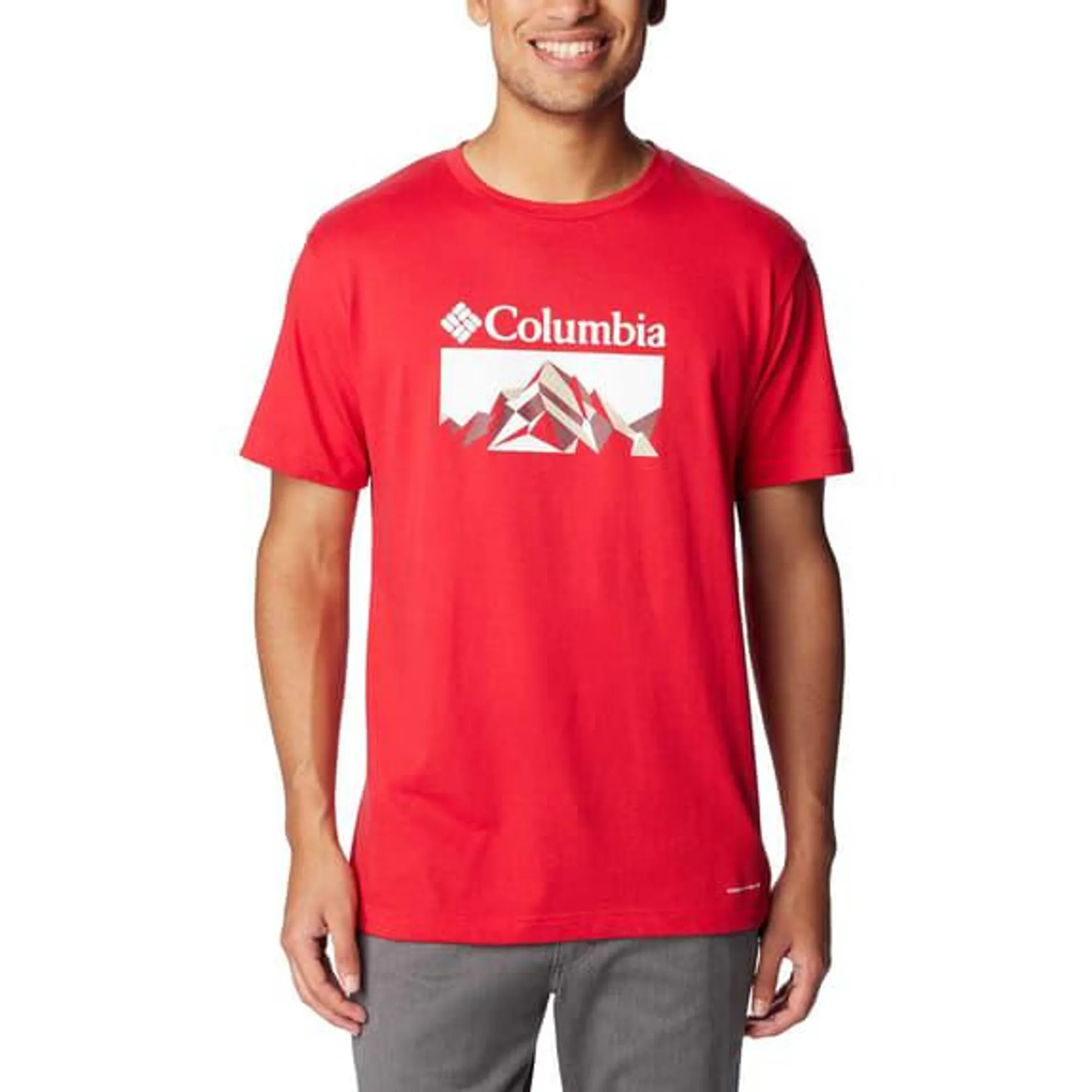 T-shirt Columbia Thistletown Hills Graphic manche courte rouge logo blanc