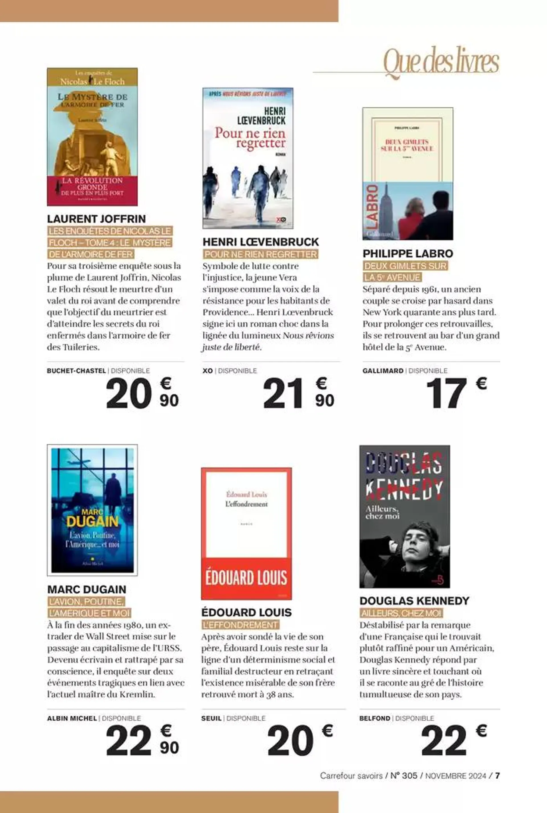 À CHACUN SA CULTURE du 1 novembre au 30 novembre 2024 - Catalogue page 7