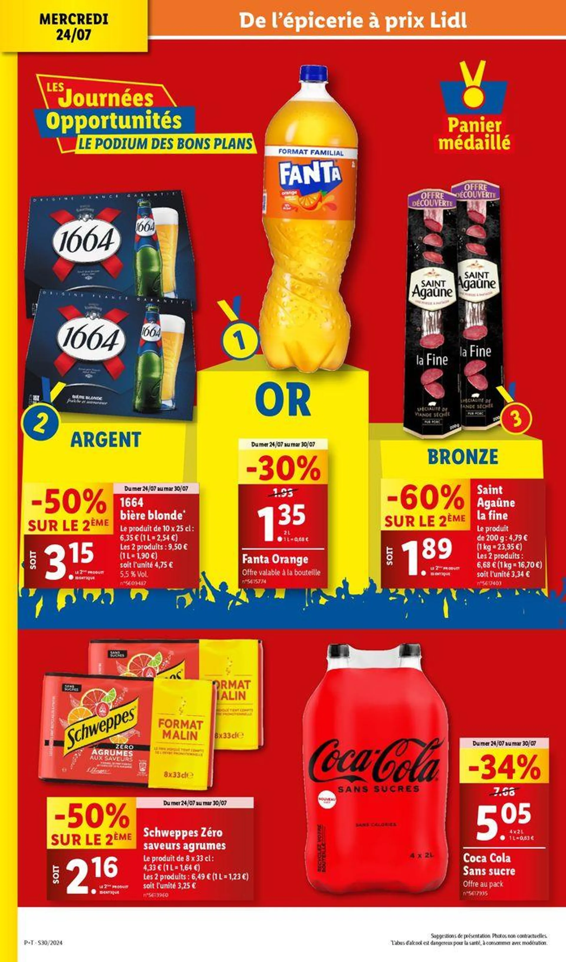 Profitez des journées opportunités pour dénicher vos produits du quotidien à prix Lidl du 24 juillet au 30 juillet 2024 - Catalogue page 14