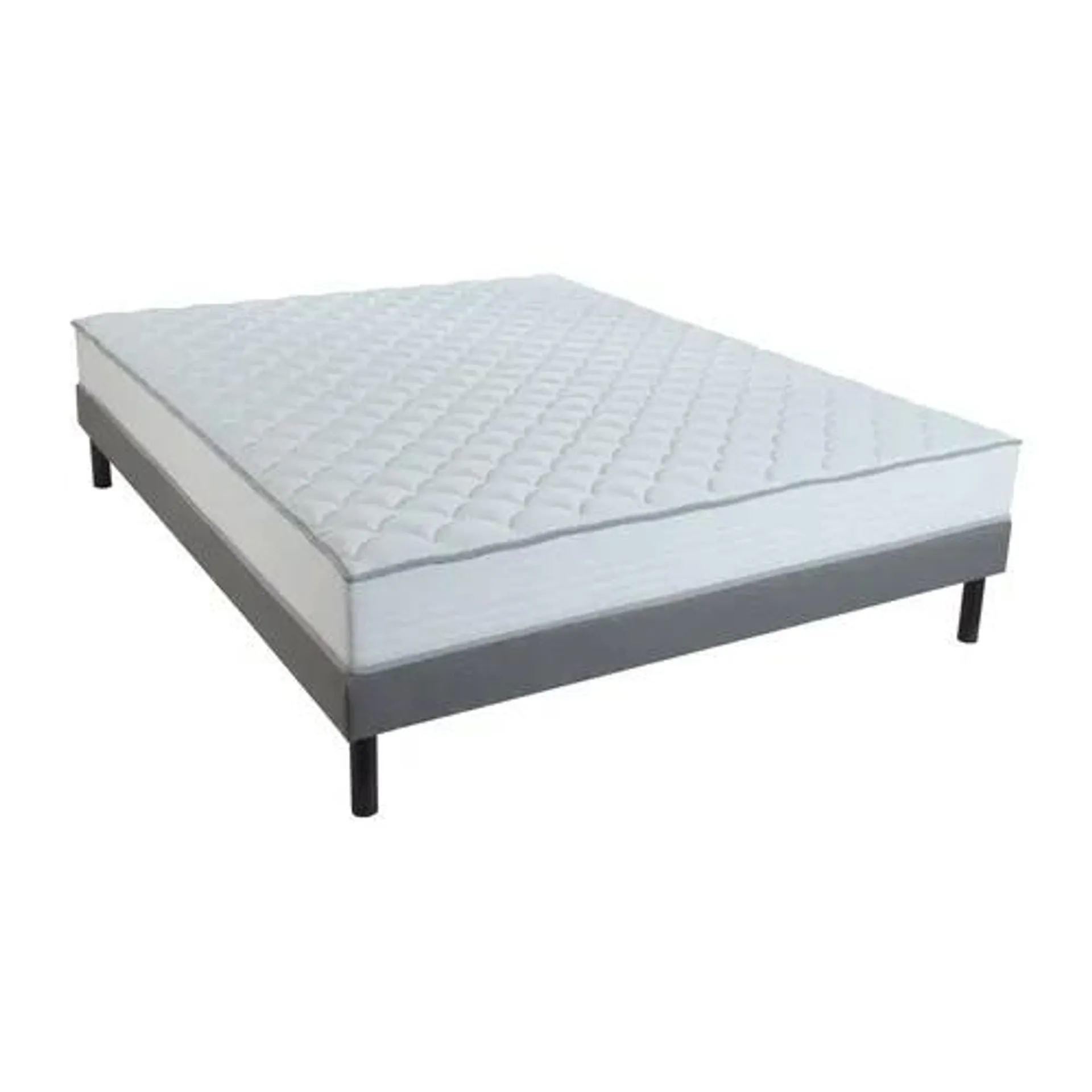 DREAMEA Ensemble matelas et sommier ASTUCIEUX 160x200 cm