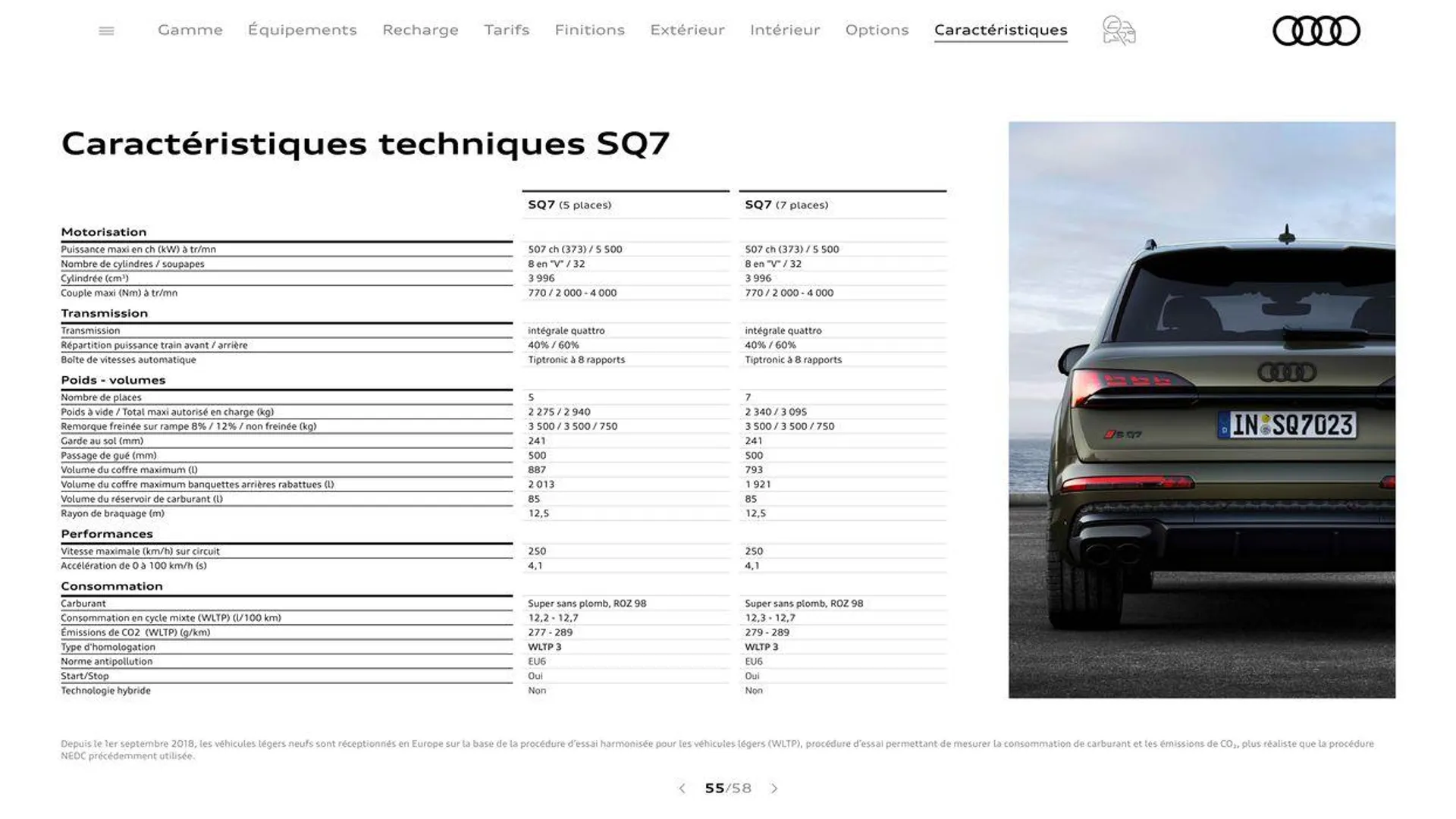 Audi Q7 du 20 août au 31 décembre 2024 - Catalogue page 55