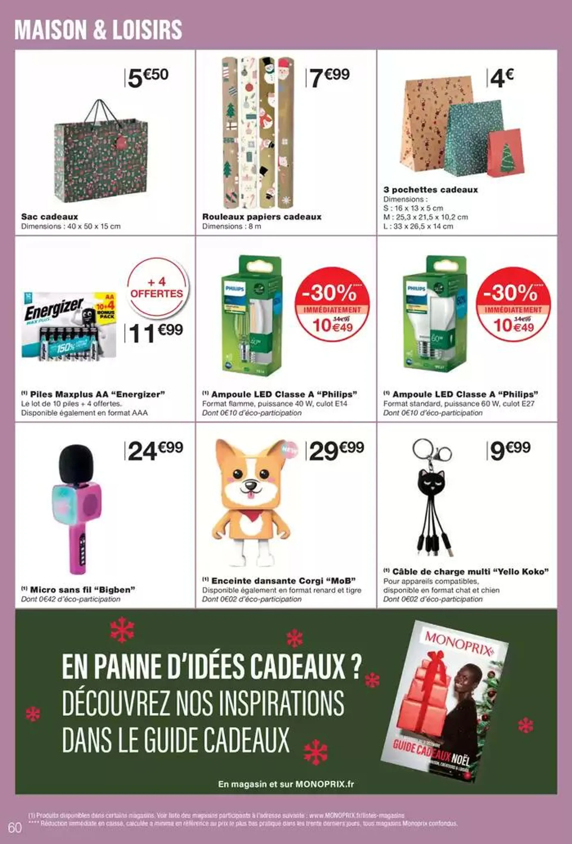 CATALOGUE PROMOTIONNEL  du 12 décembre au 15 décembre 2024 - Catalogue page 60