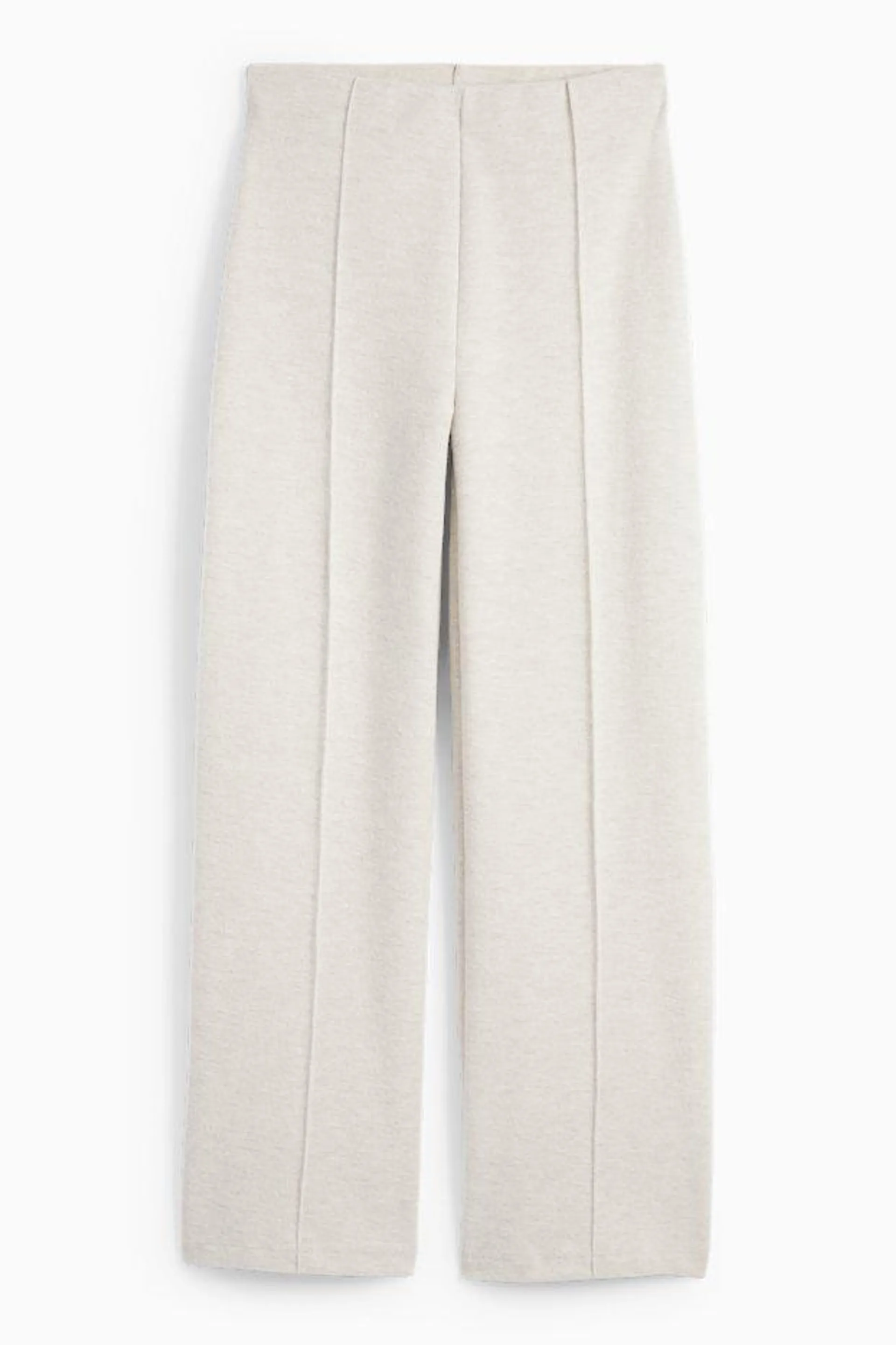 Knitted trousers - mid-rise waist - regular fit